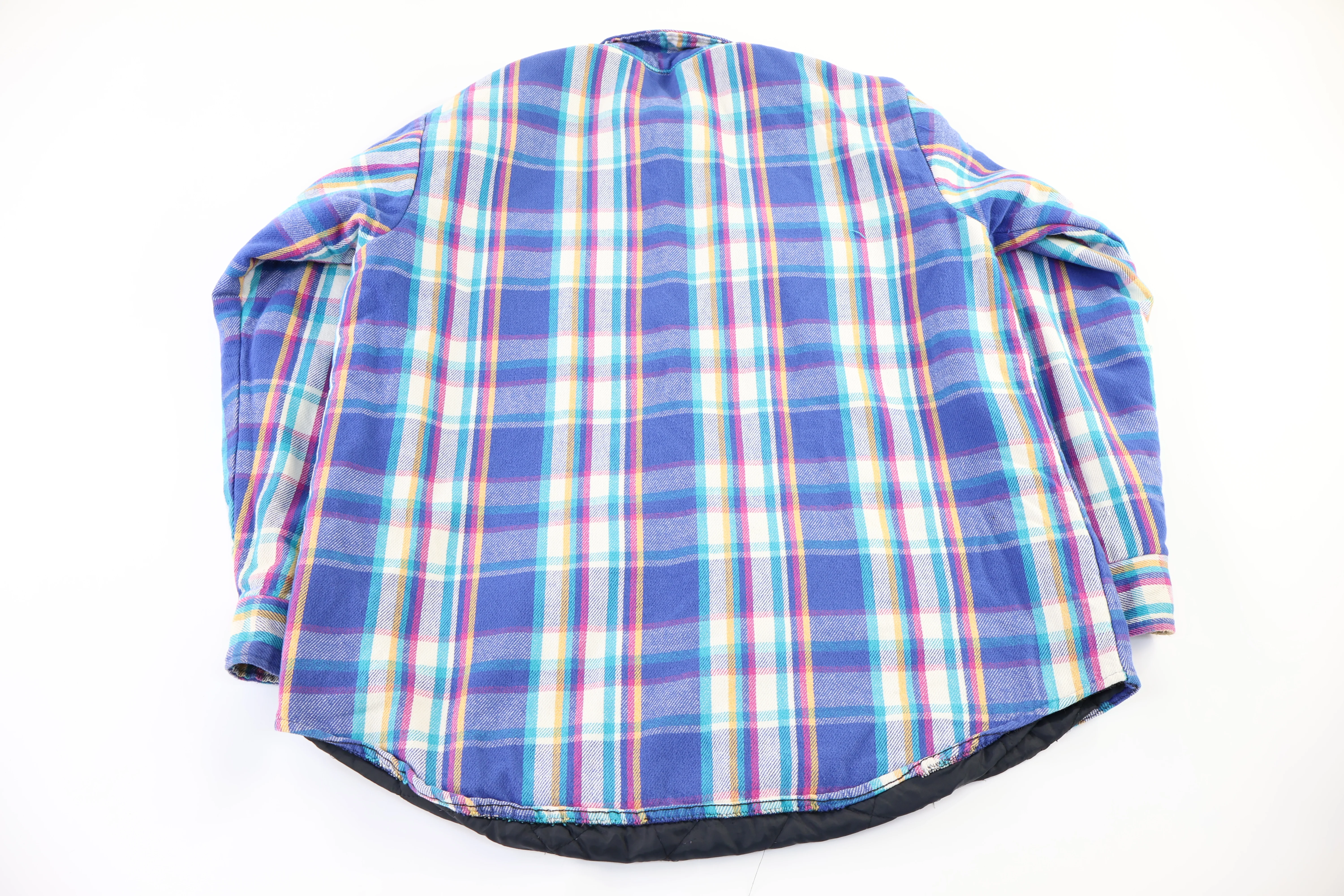 80's Five Brother Multicolor Plaid LS Button Down - Image 2