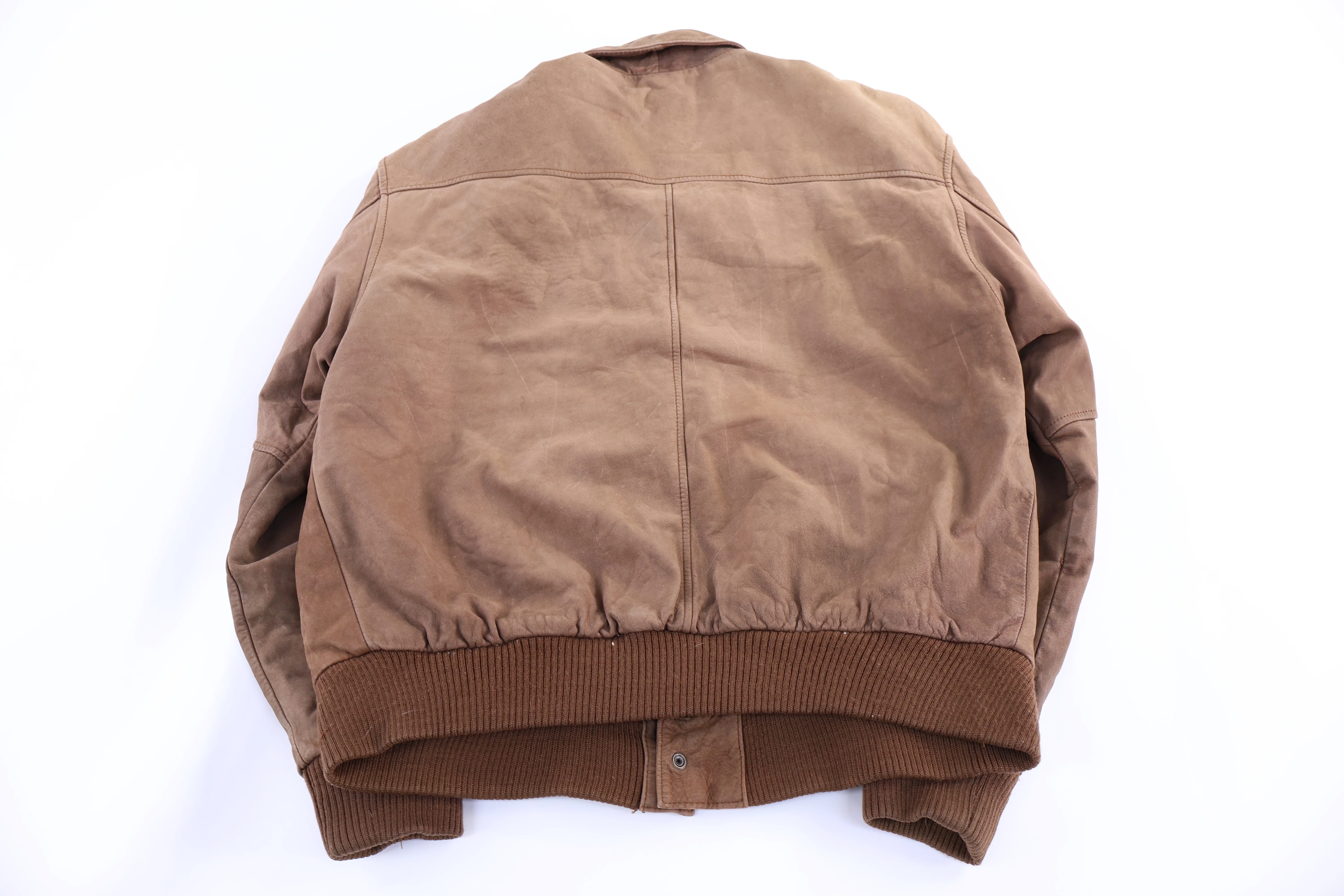 80's G-III Brown Leather Bomber Jacket - Image 2