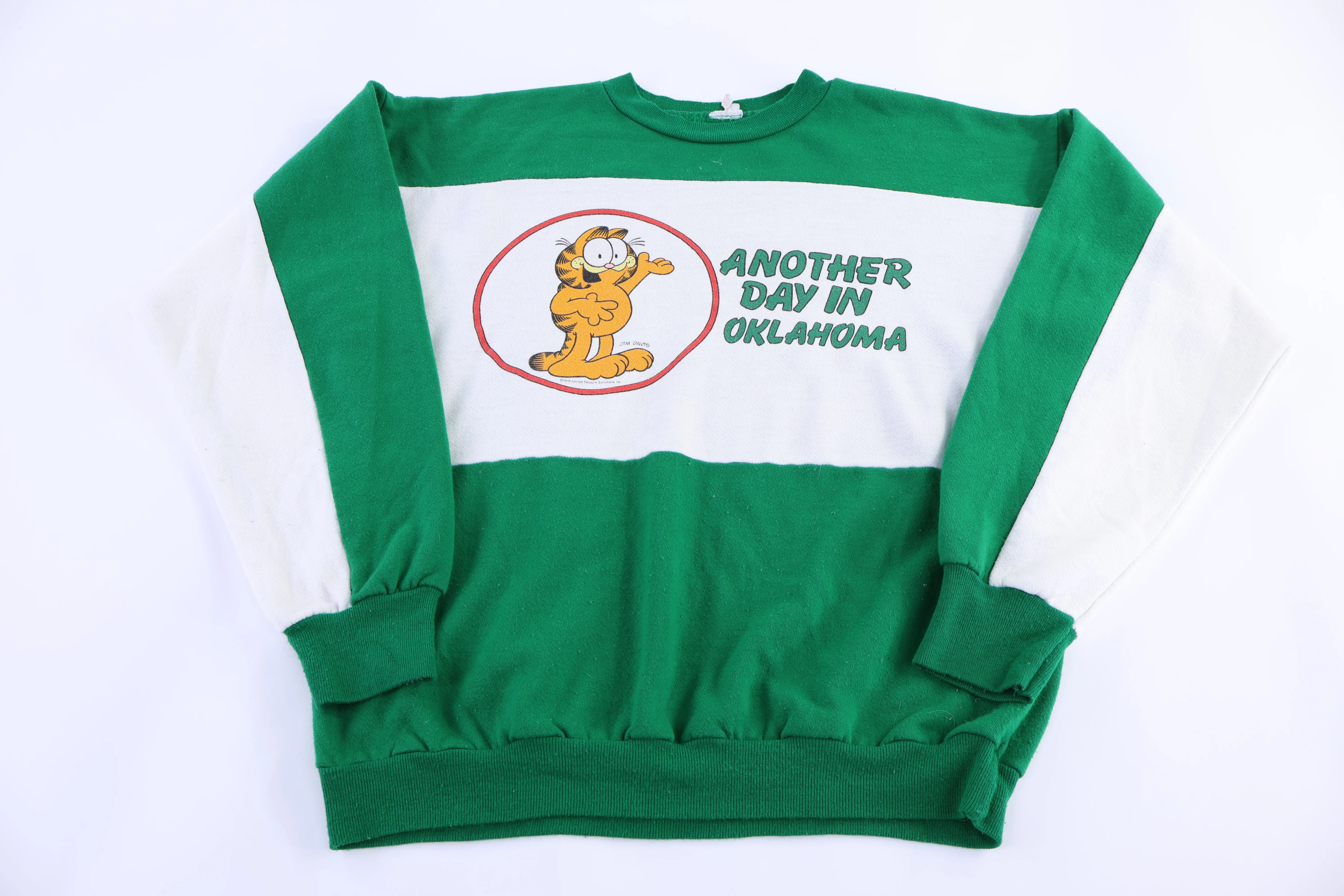 80's Garfield Another Day In Oklahoma Sweatshirt