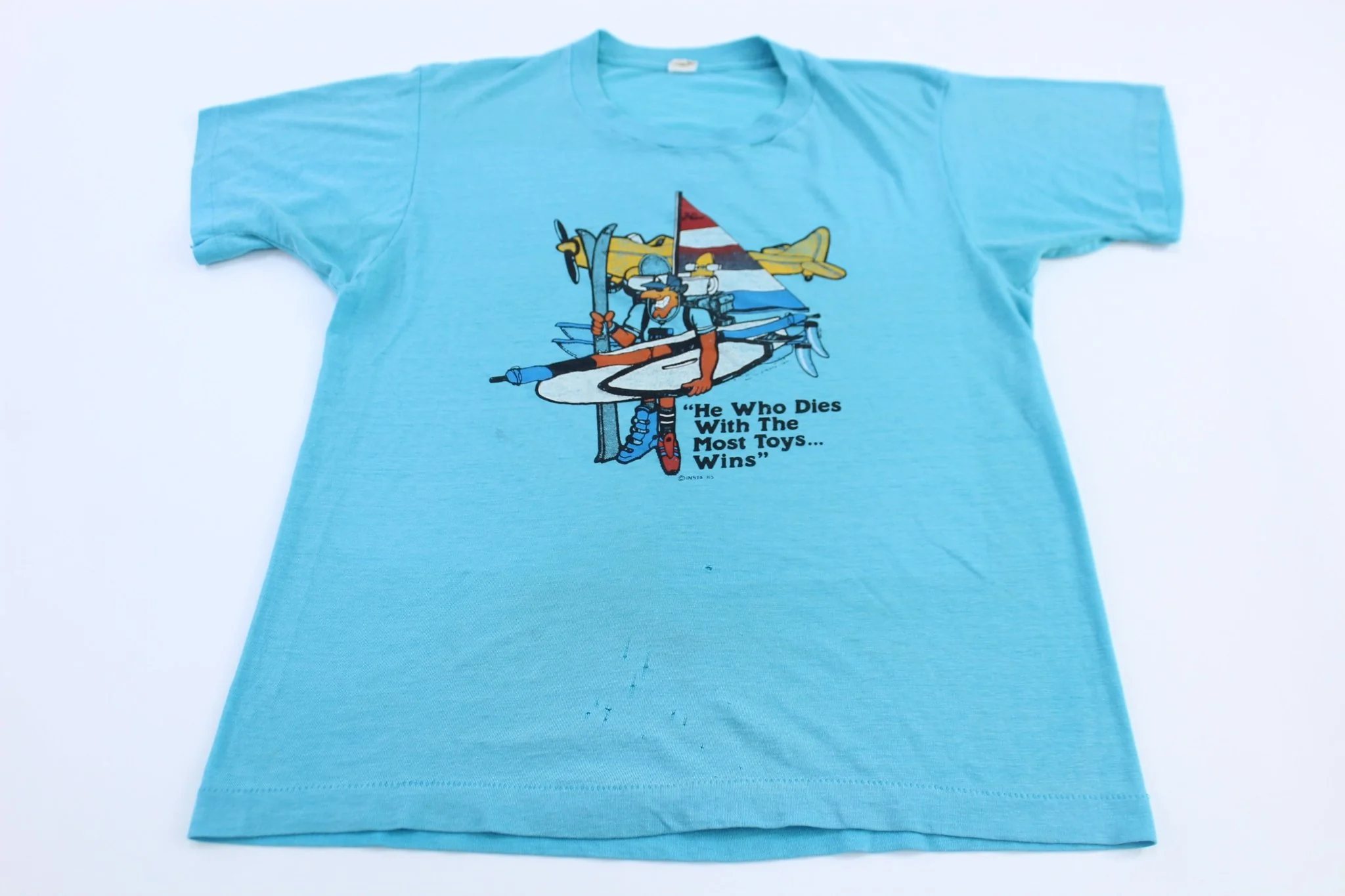 80's He Who Dies With The Most Toys... Wins T-Shirt