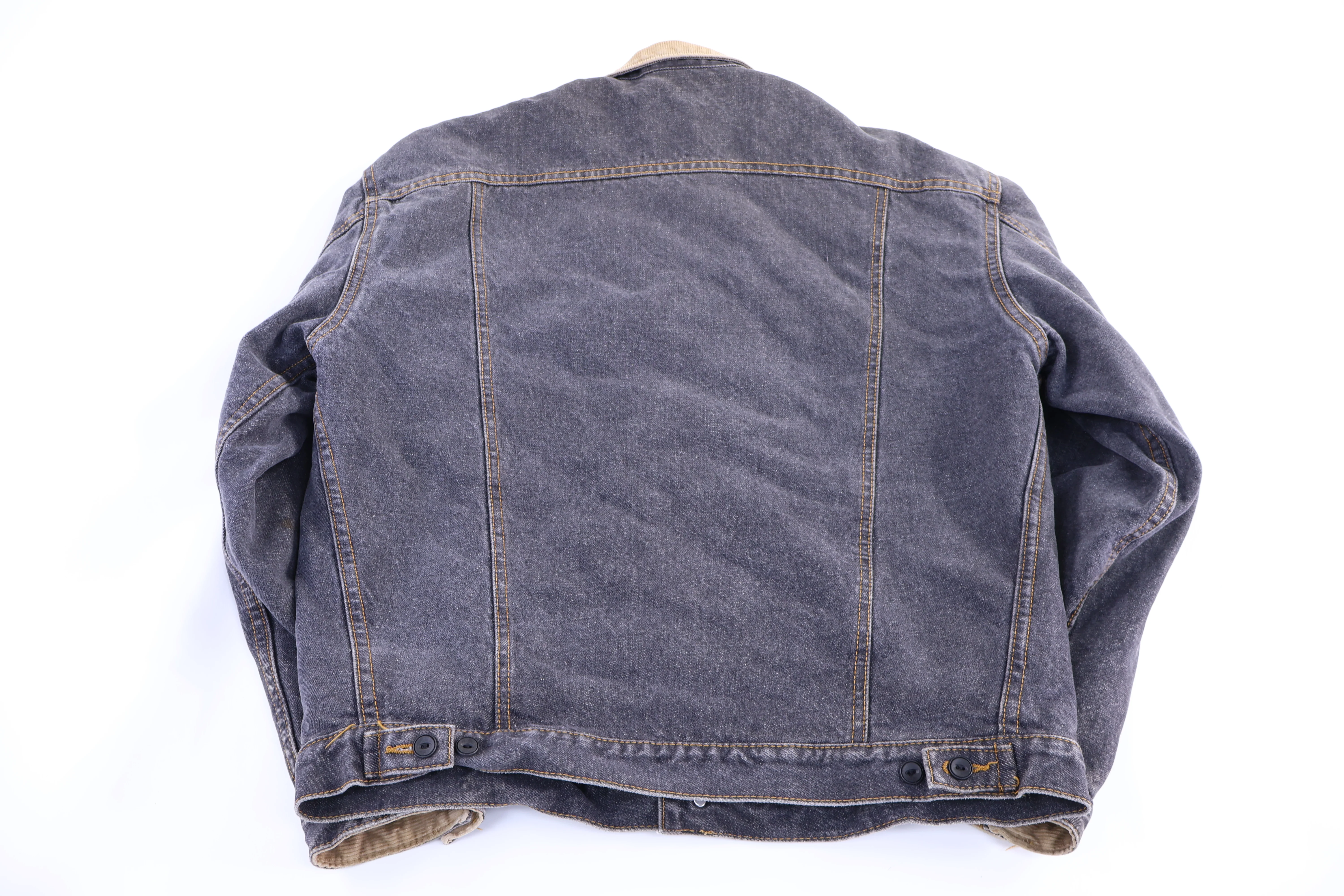 80's Lee Storm Rider Blanket Lined Black Denim Jacket - Image 2
