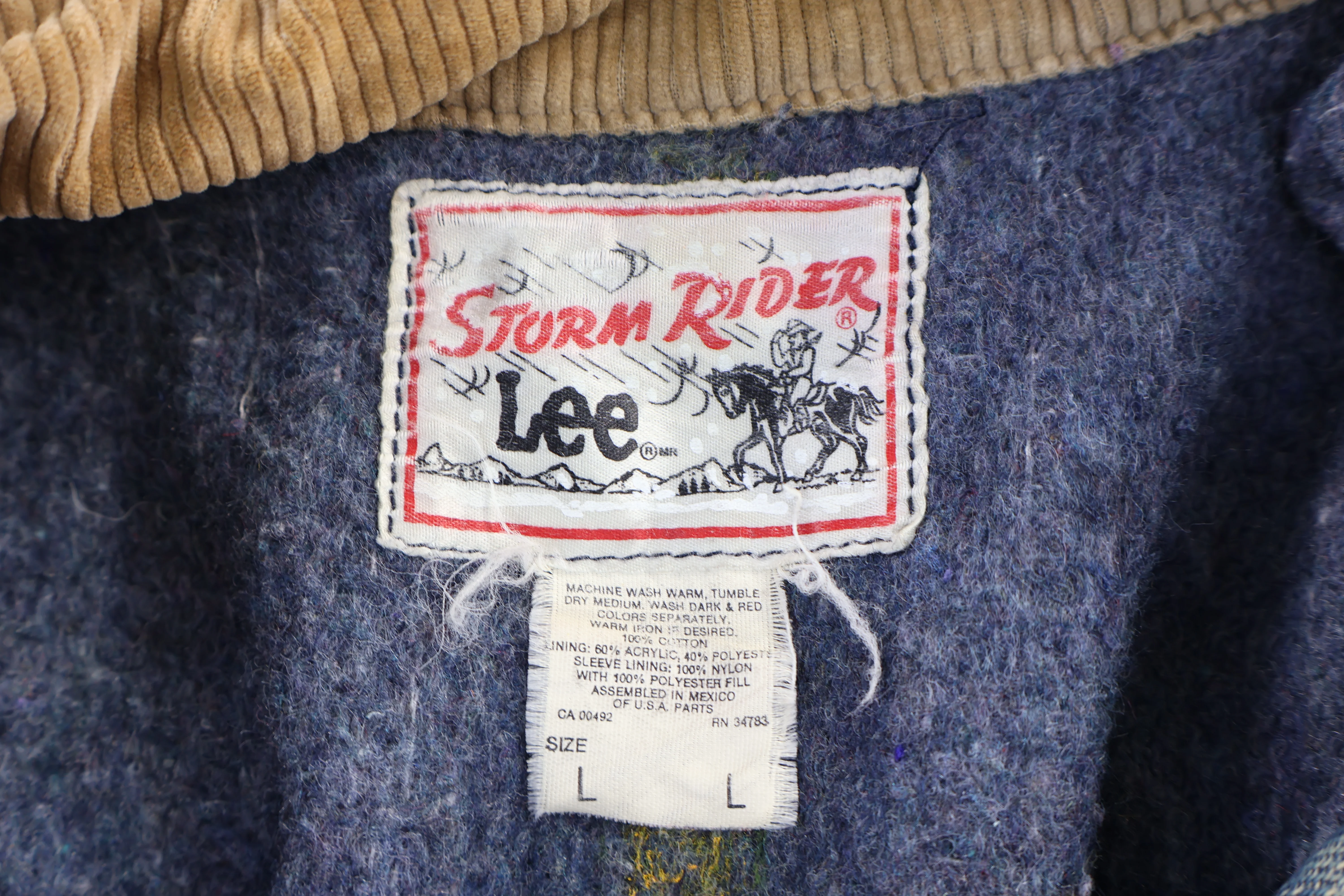 80's Lee Storm Rider Dark Wash Denim Jacket - Image 3