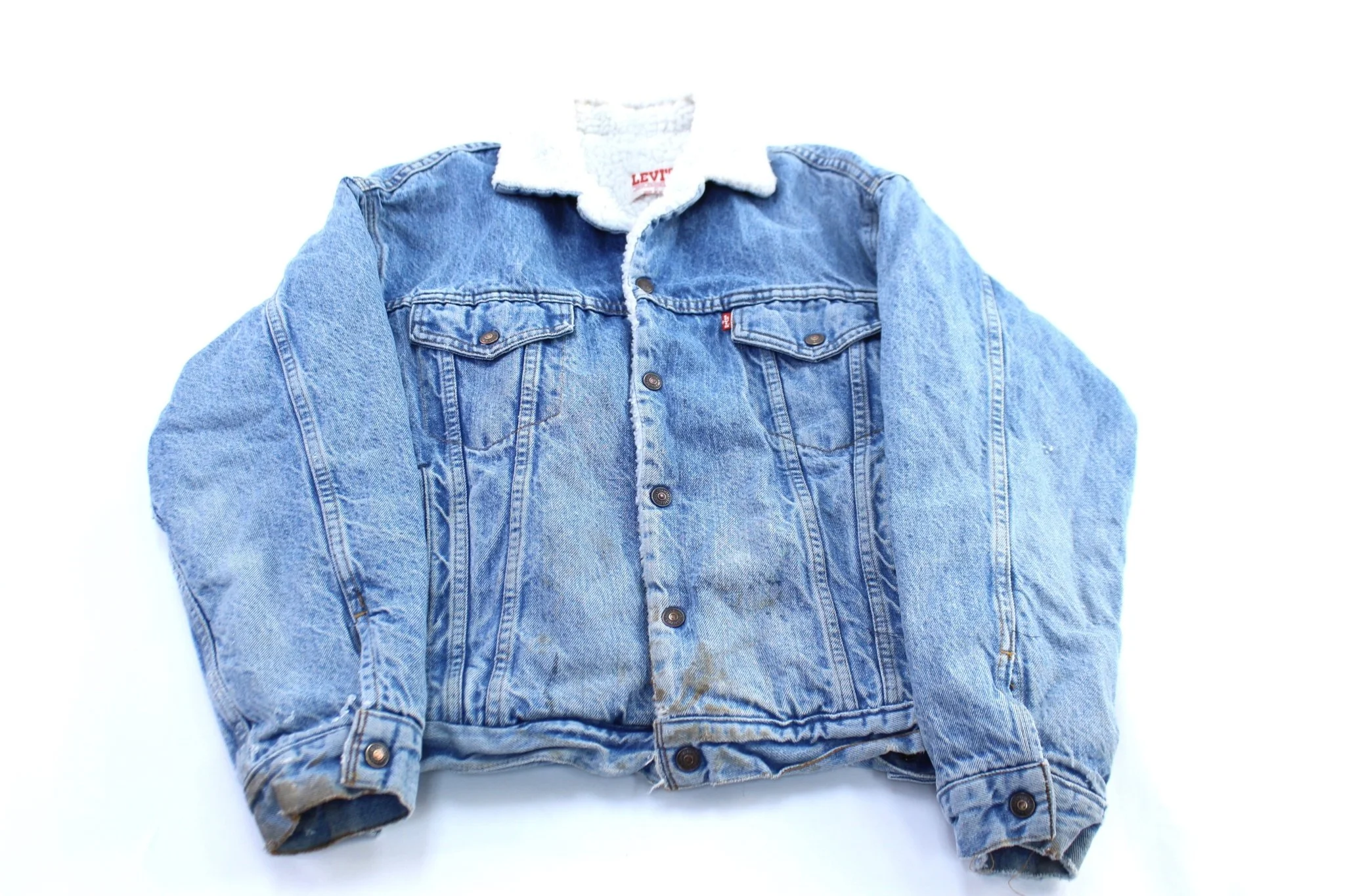 80's Levi's Denim Sherpa Lined Trucker Jacket