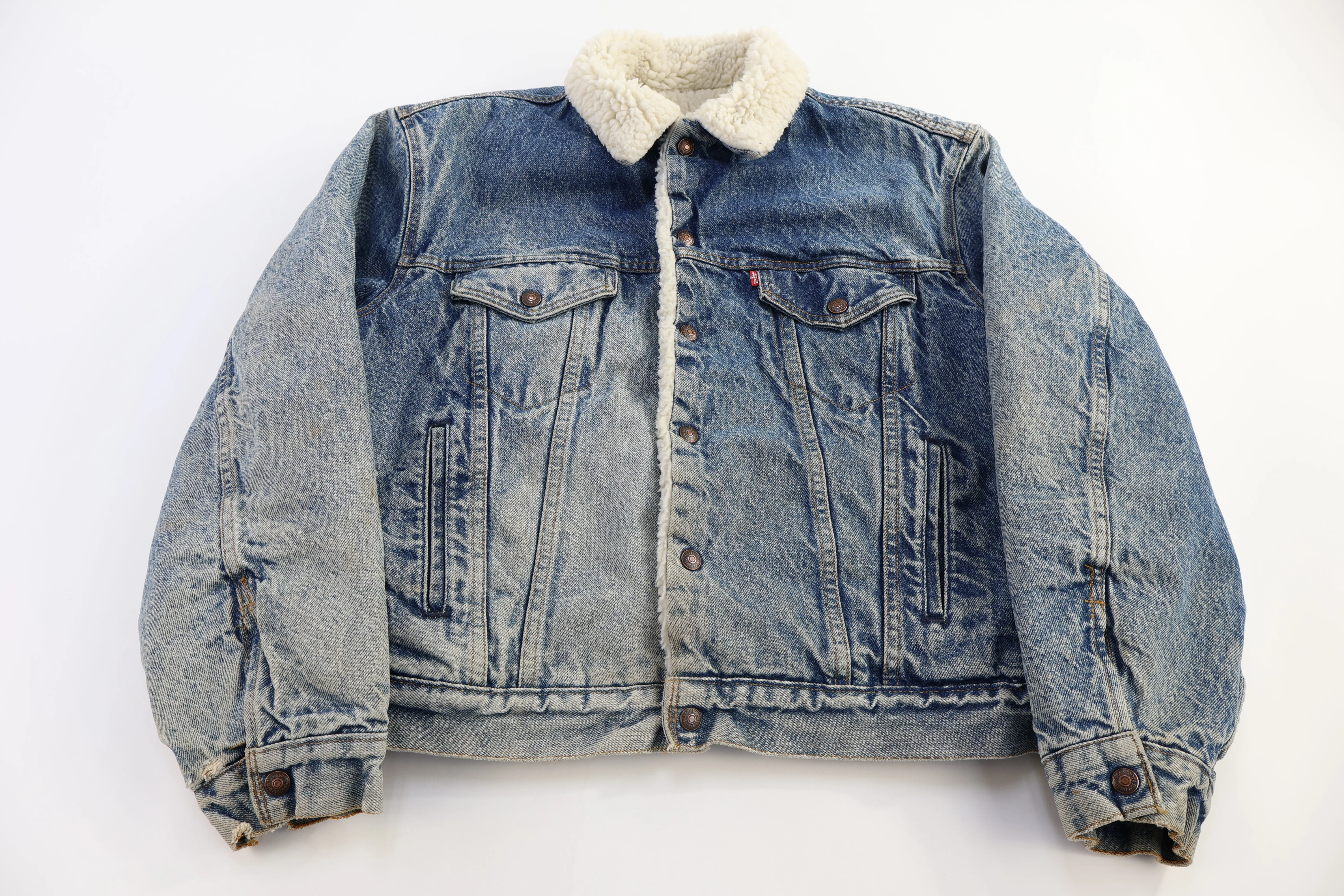 80's Levi's Medium Wash Sherpa Lined Jacket