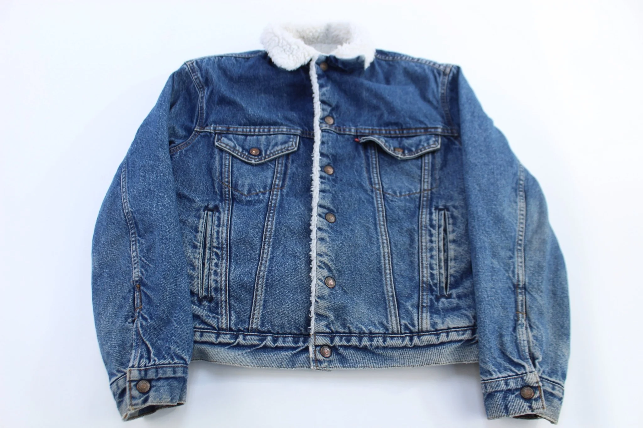 80's Levi's Sherpa Lined Denim Trucker Jacket