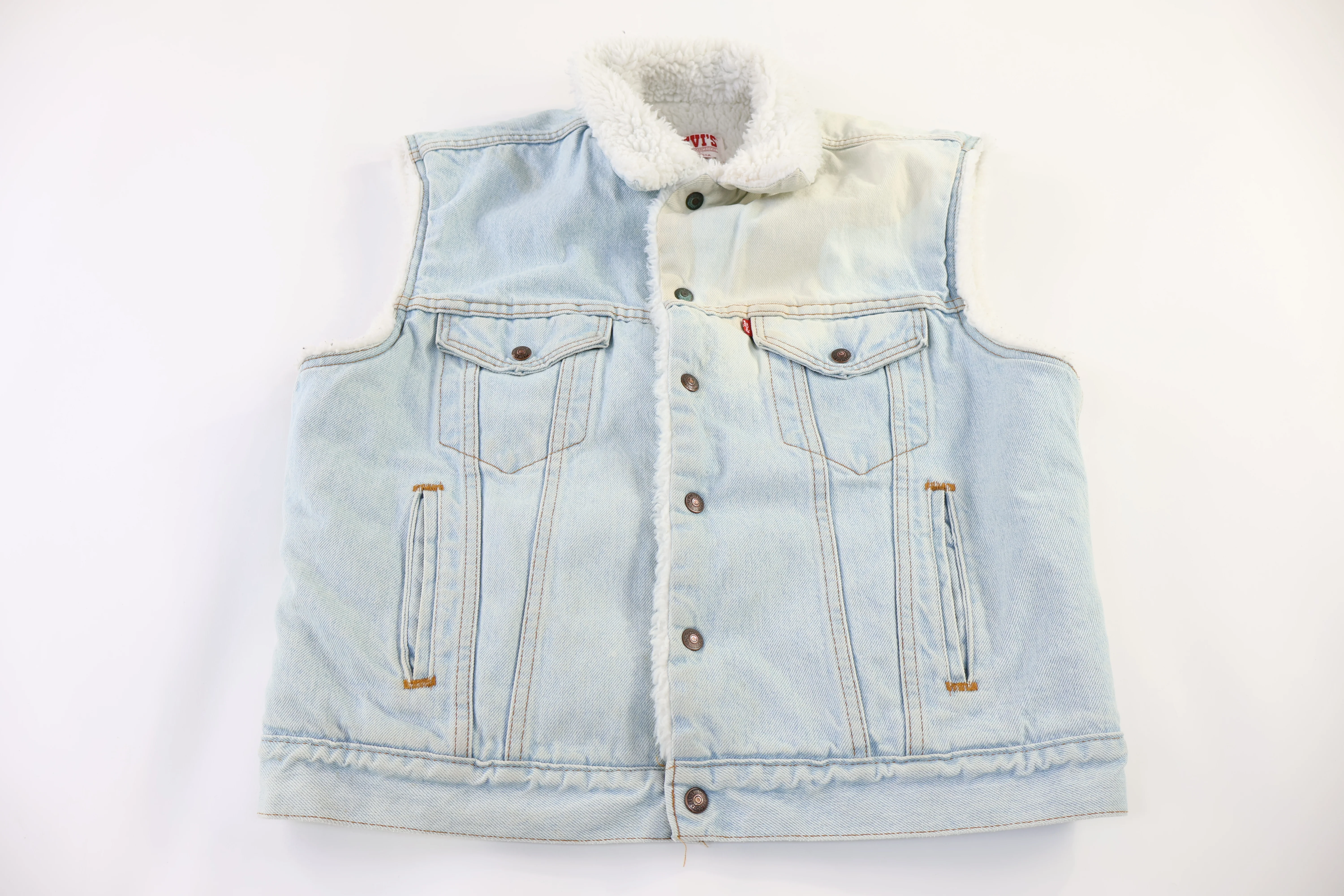 80's Levi's Sherpa Lined Denim Vest