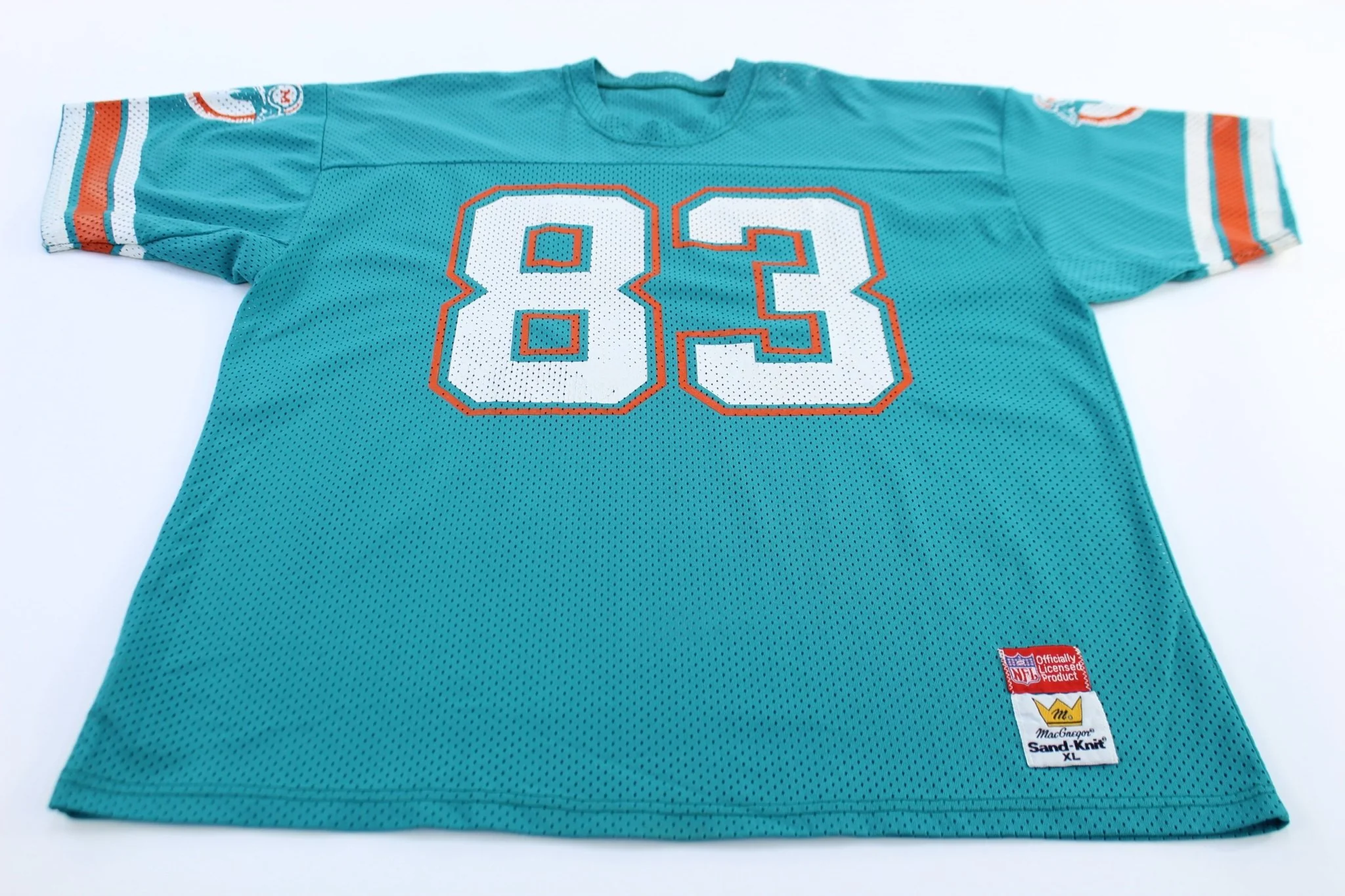 80's Miami Dolphins #83 Sand Knit Football Jersey