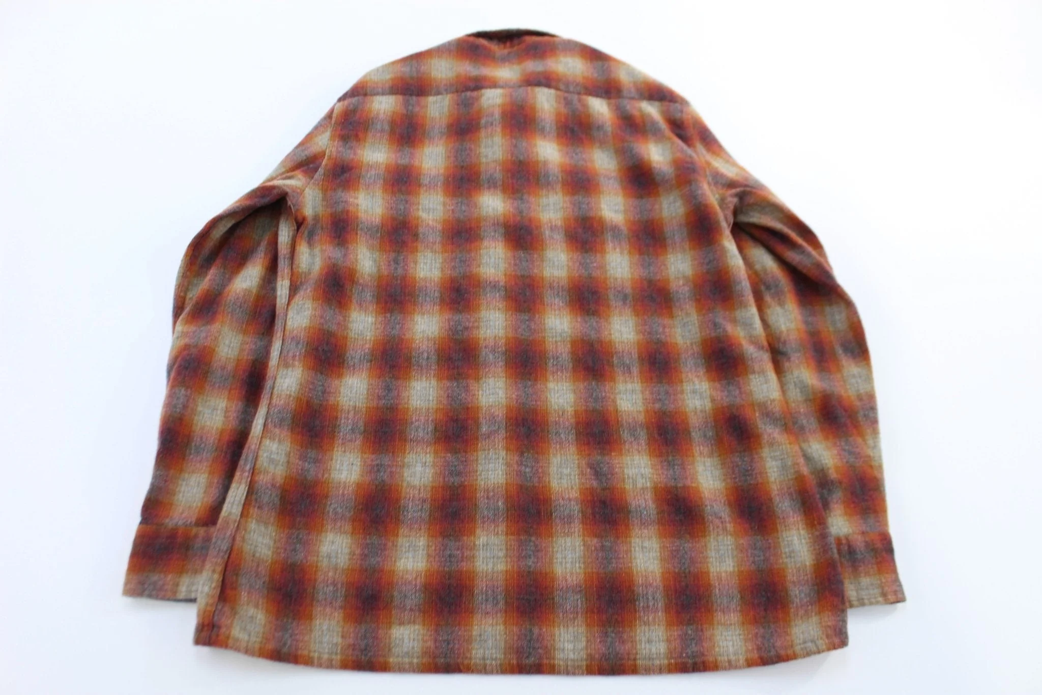 80's Multicolor Plaid Wool Blend LS Button Down - Image 2