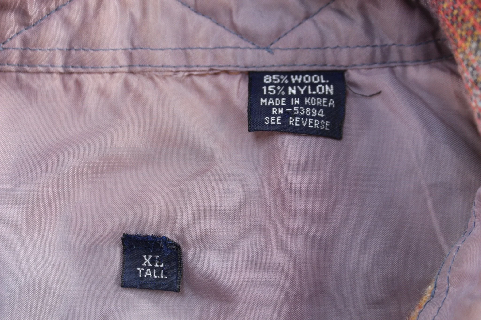 80's Multicolor Plaid Wool Blend LS Button Down - Image 4