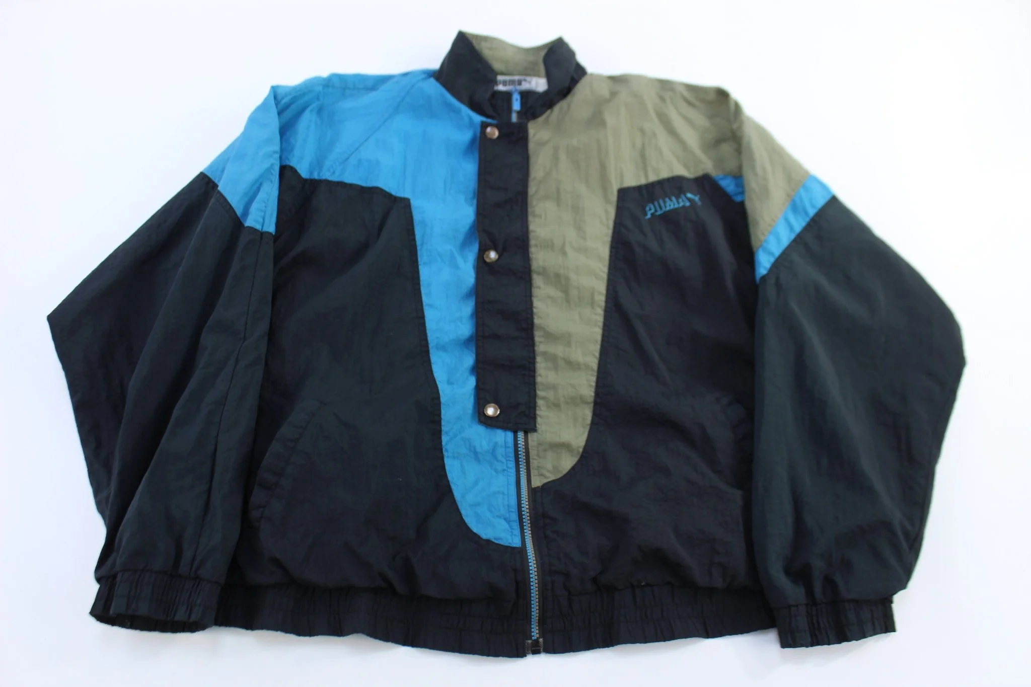 80's Puma Embroidered Logo Full Zip Windbreaker