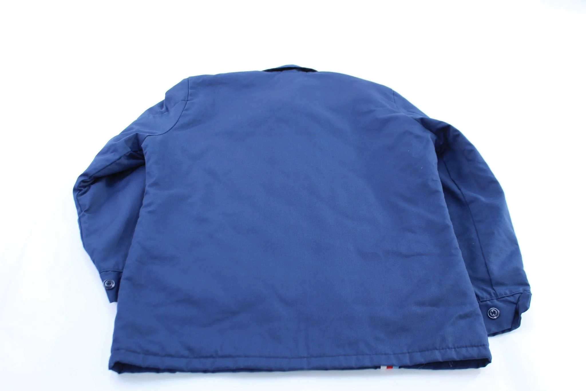 80's Red, Blue, & White Striped Racing Jacket - Image 2