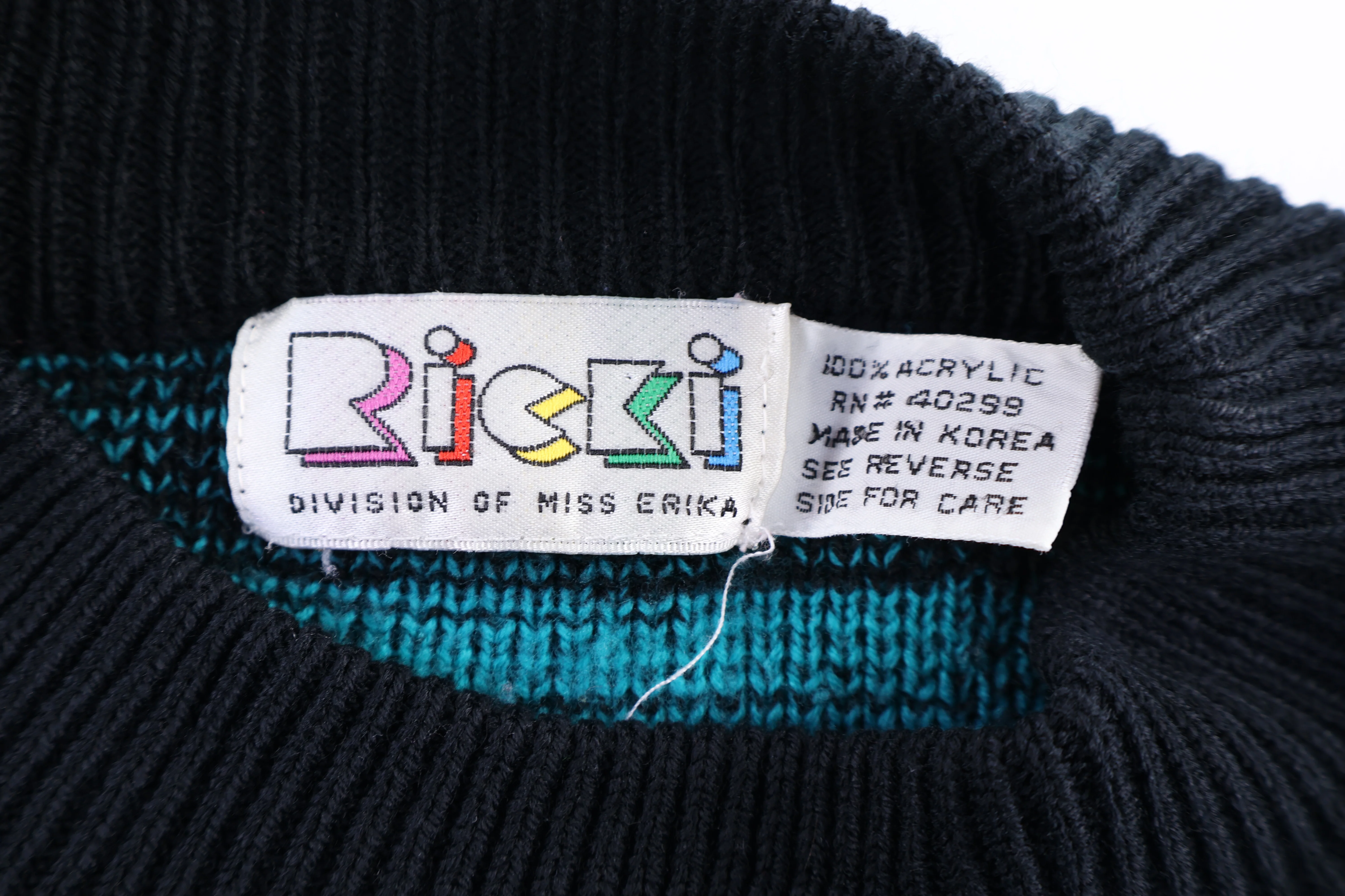 80's Ricki Multipatterned Knit Sweater - Image 3