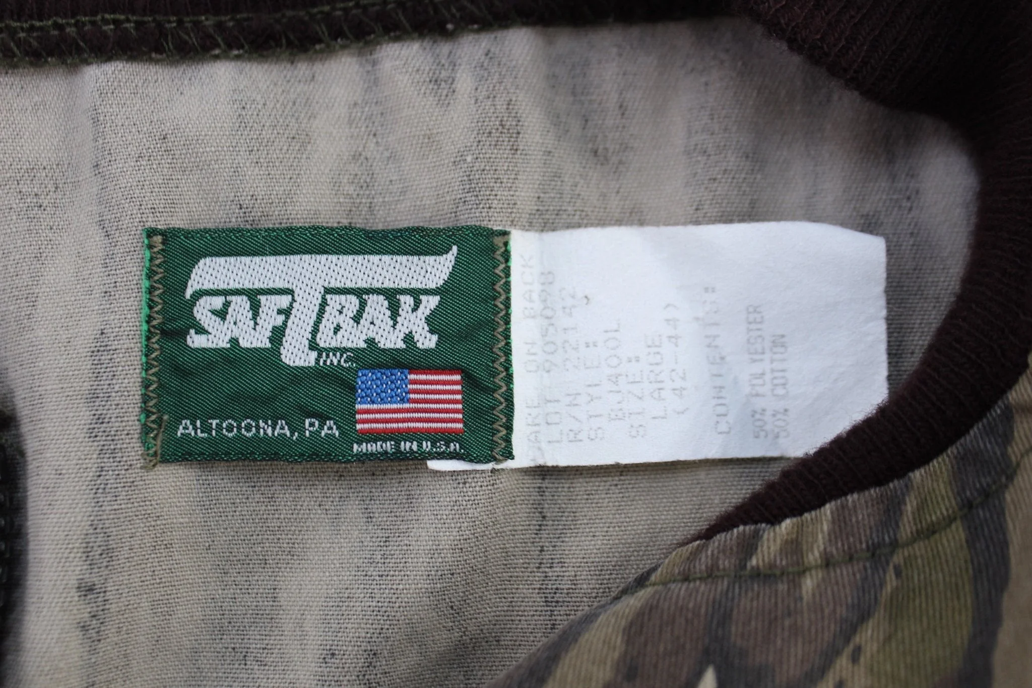 80's Saft Bak Camo Full Zip Jacket - Image 4