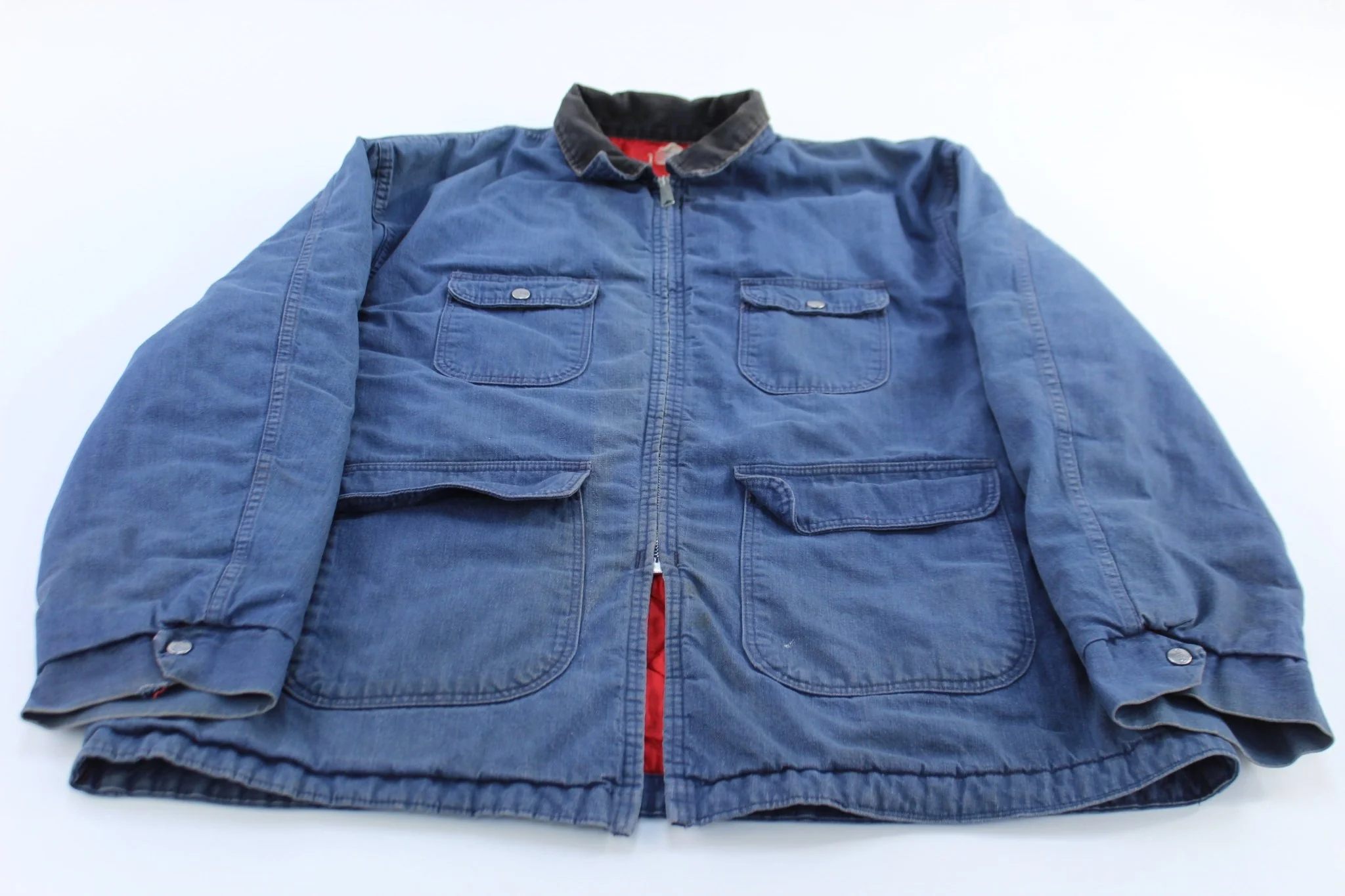 80's Sears Denim Quilted Zip Up Jacket