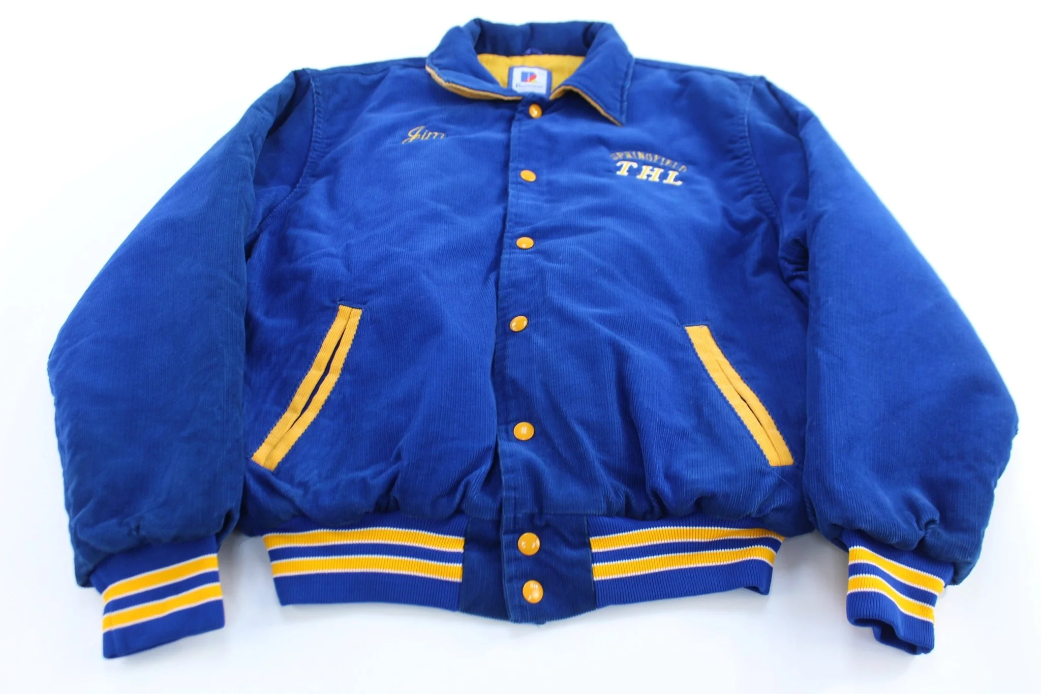 80's Springfield Hockey Corduroy Bomber Jacket