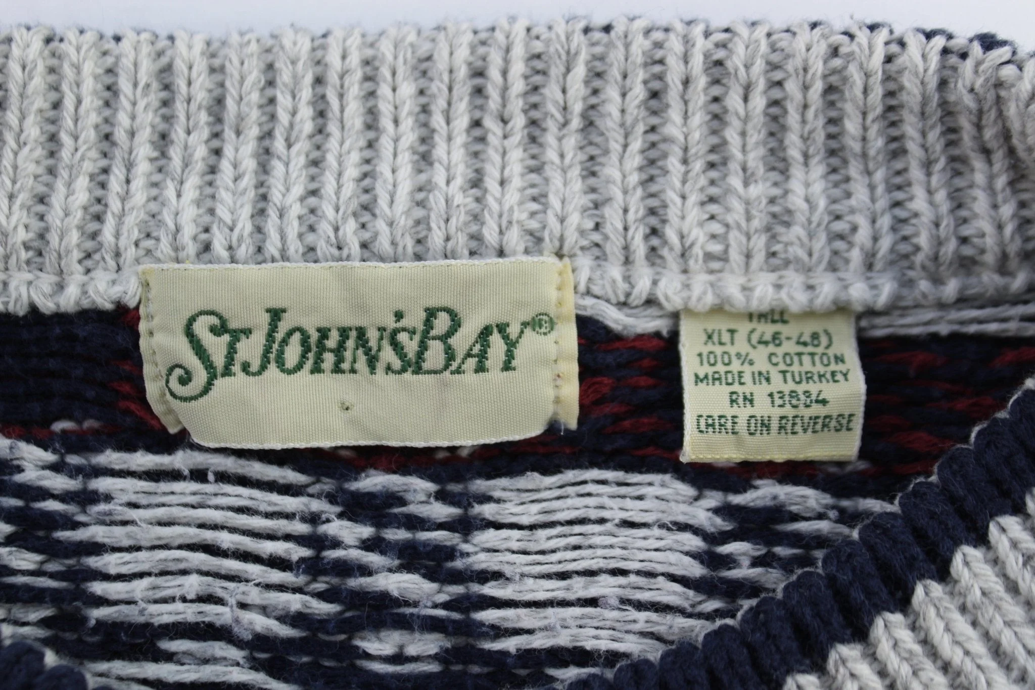 80's St. John's Bay Multipatterned Knit Sweater - Image 5