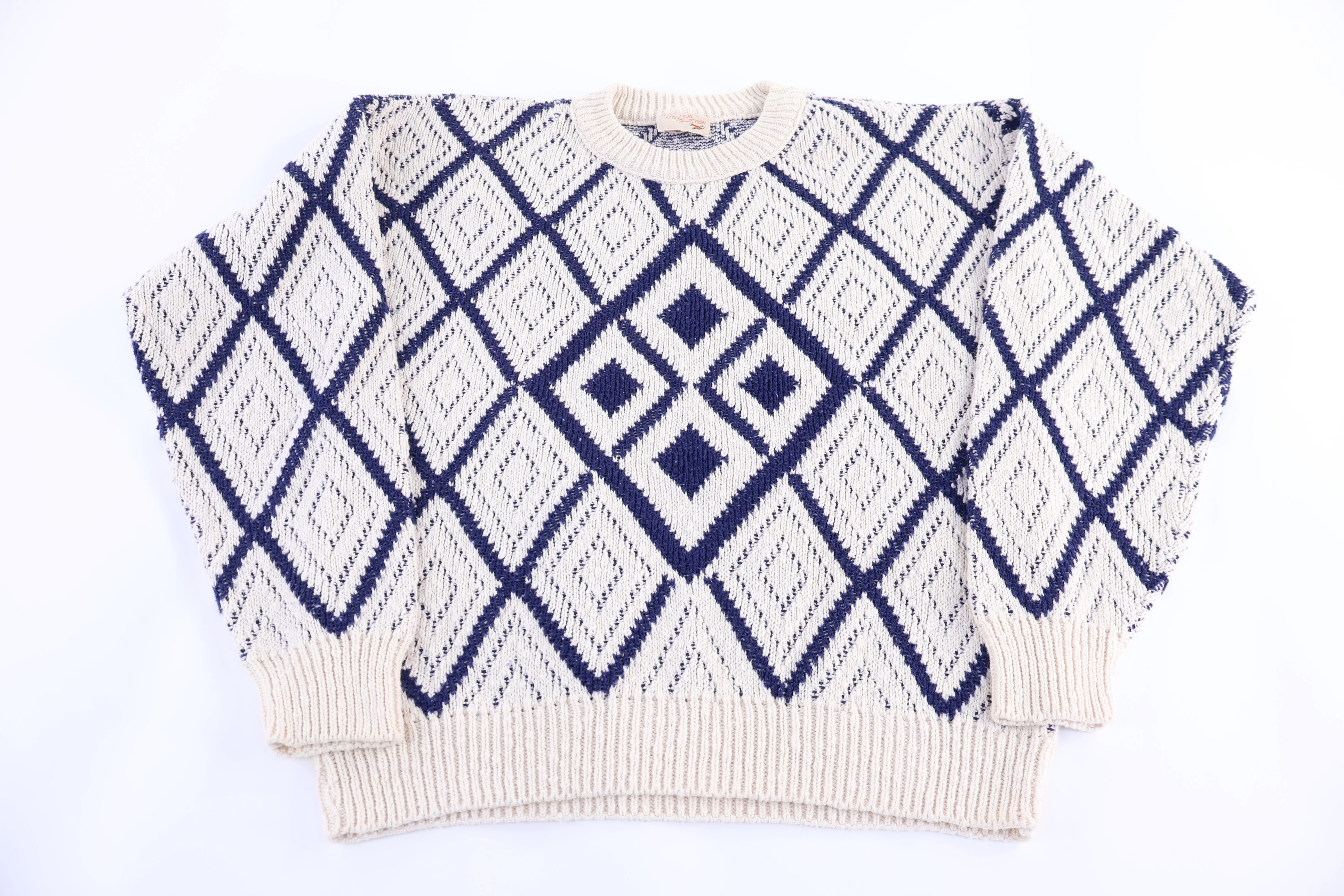 80's The Fox Multipatterned Knit Sweater