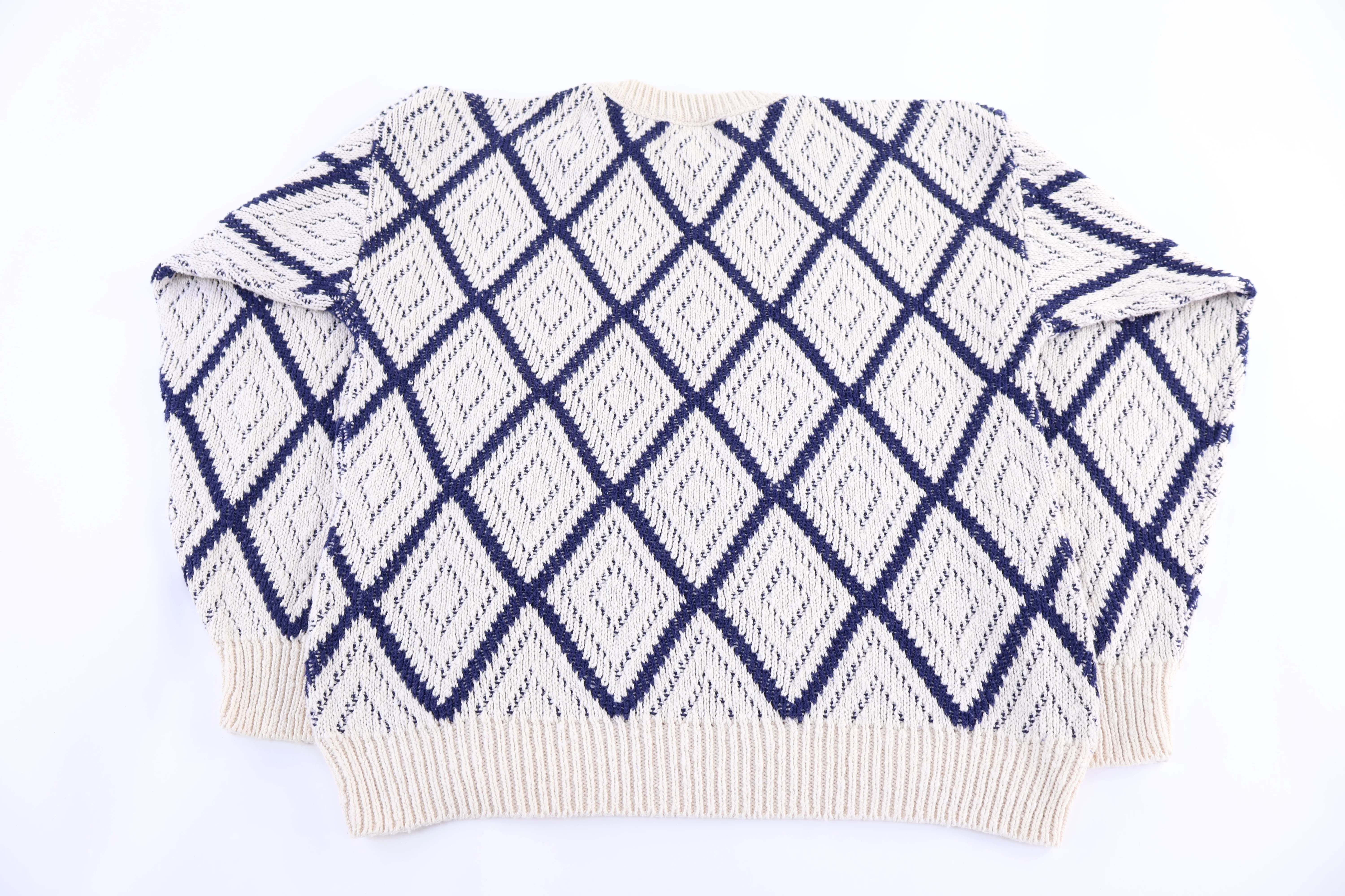 80's The Fox Multipatterned Knit Sweater - Image 2