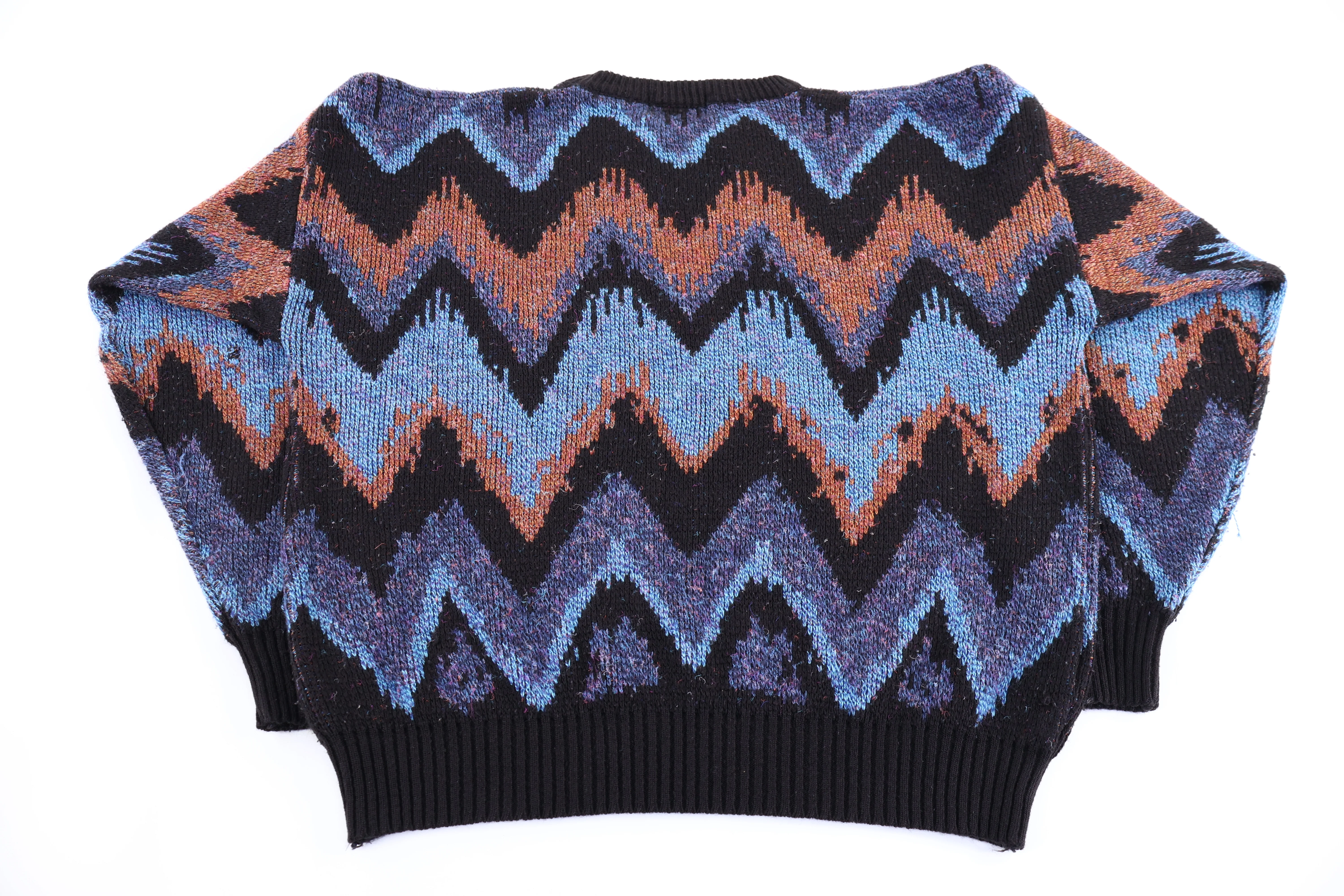 80's Uniform Code Multicolor Knit Sweater - Image 2