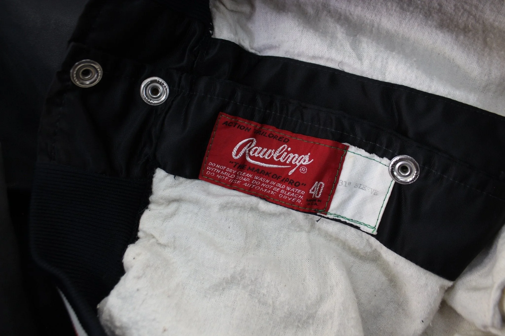 80's University of Oklahoma Cowgirls Embroidered Bomber Jacket - Image 3