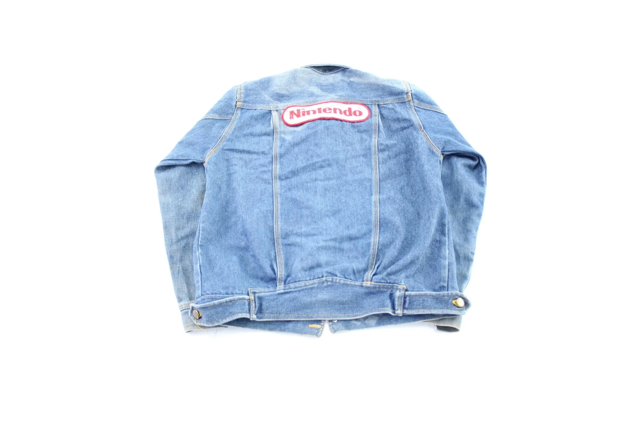 80's Nintendo West Side Classics Embroidered Patches Denim Jacket - Image 2