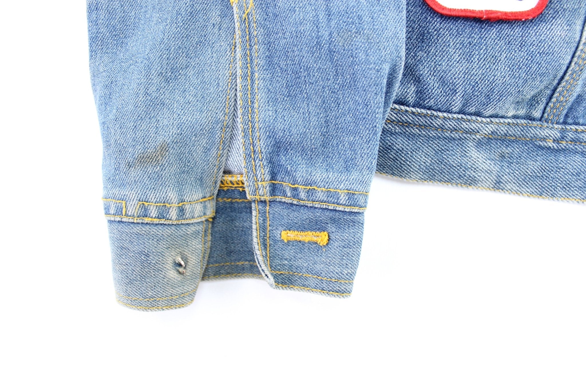 80's Nintendo West Side Classics Embroidered Patches Denim Jacket - Image 3