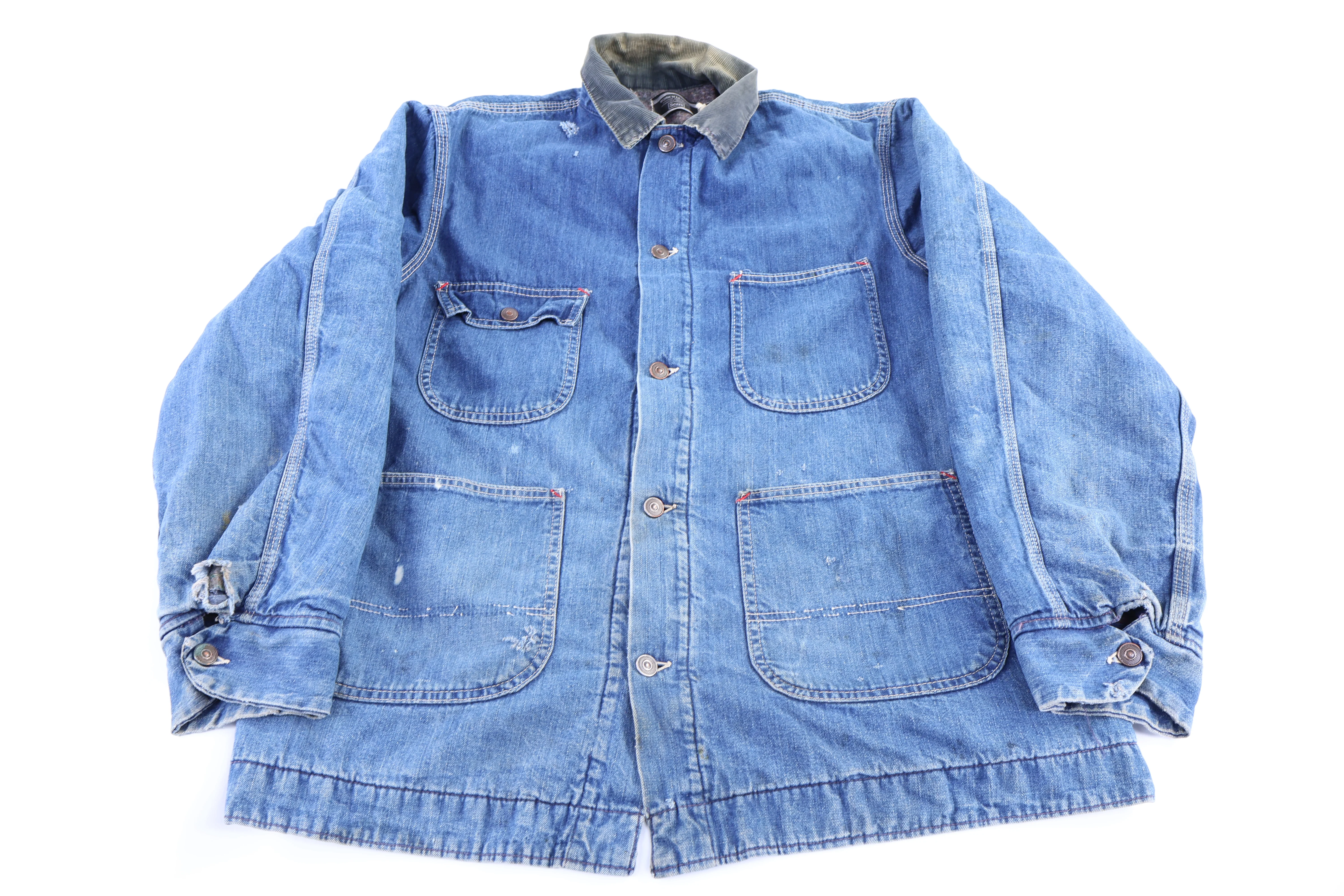 80's Work & Leisure Blanket Lined Denim Chore Jacket