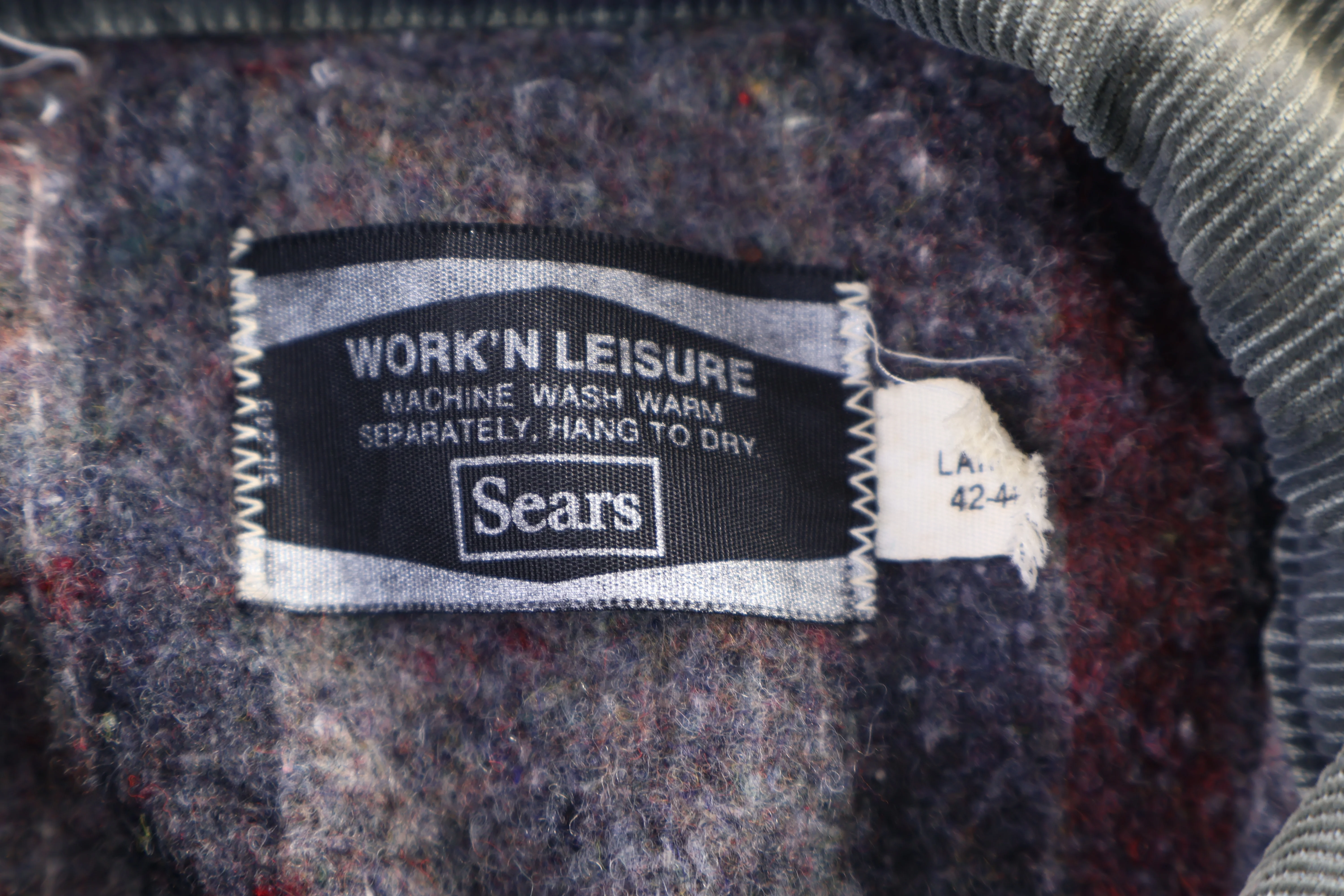 80's Work & Leisure Blanket Lined Denim Chore Jacket - Image 4