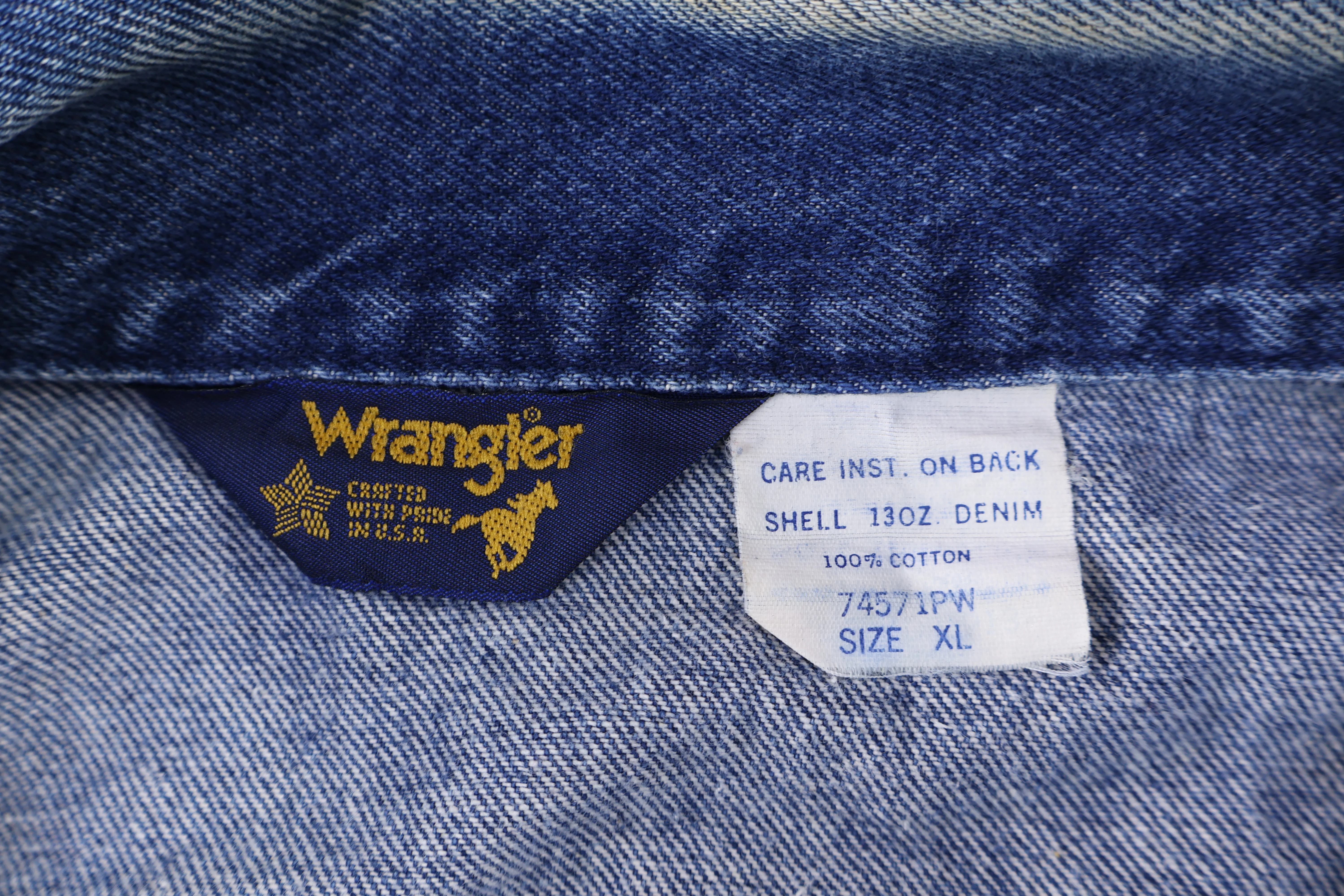 80's Wrangler Medium Wash Denim Jacket - Image 3