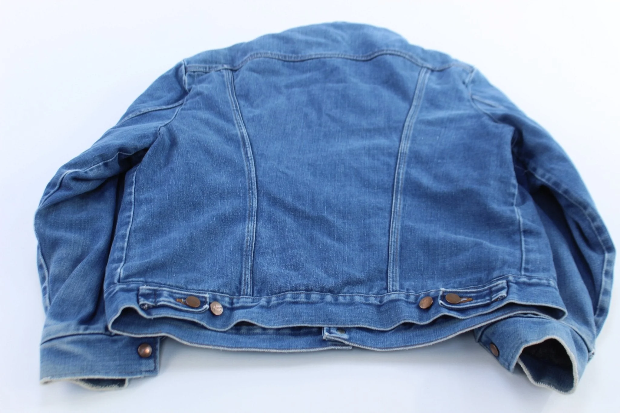70’s Wrangler No Fault Denim Blanket Lined Trucker Jacket - Image 2