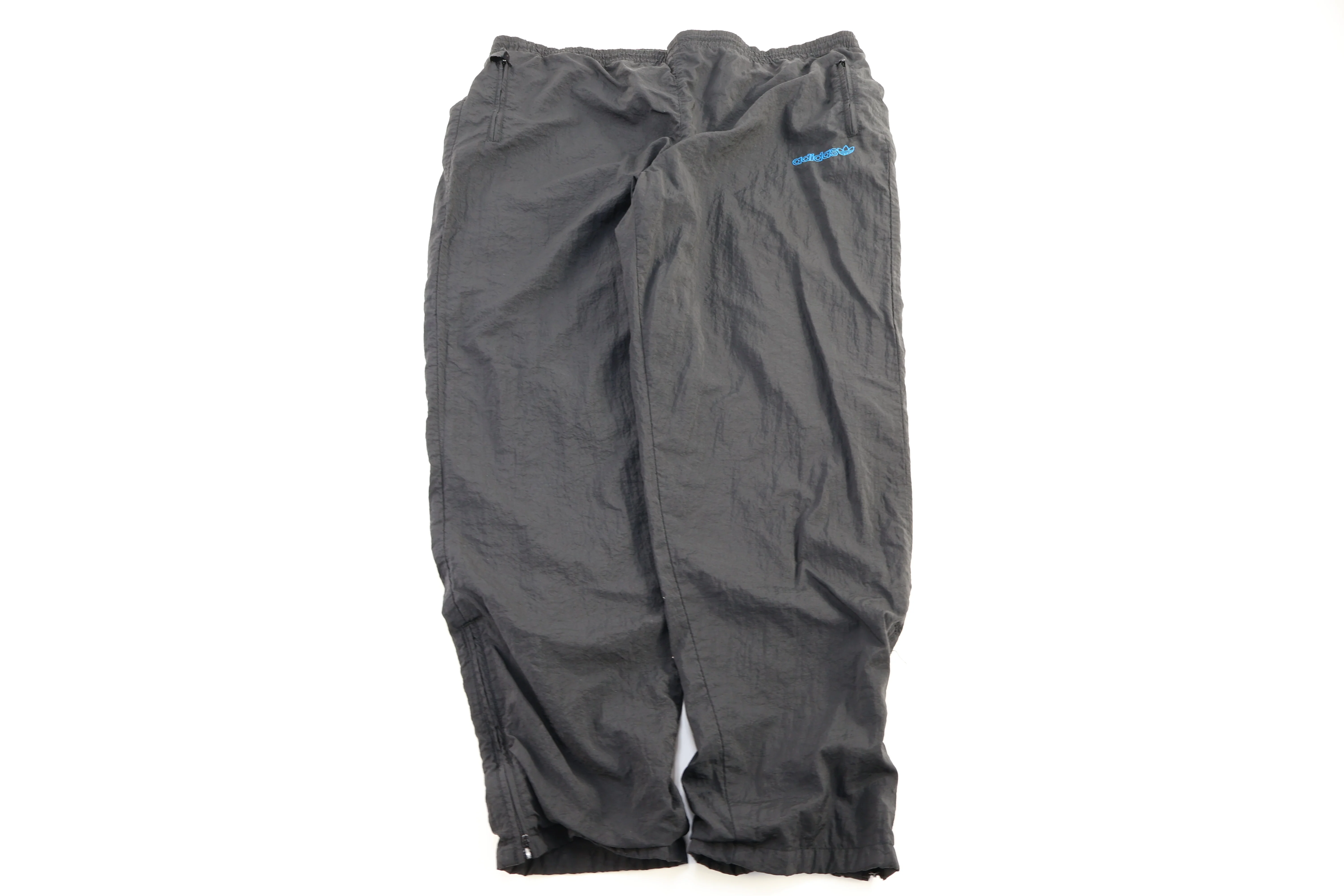 90's Adidas Embroidered Logo Black Track Pants