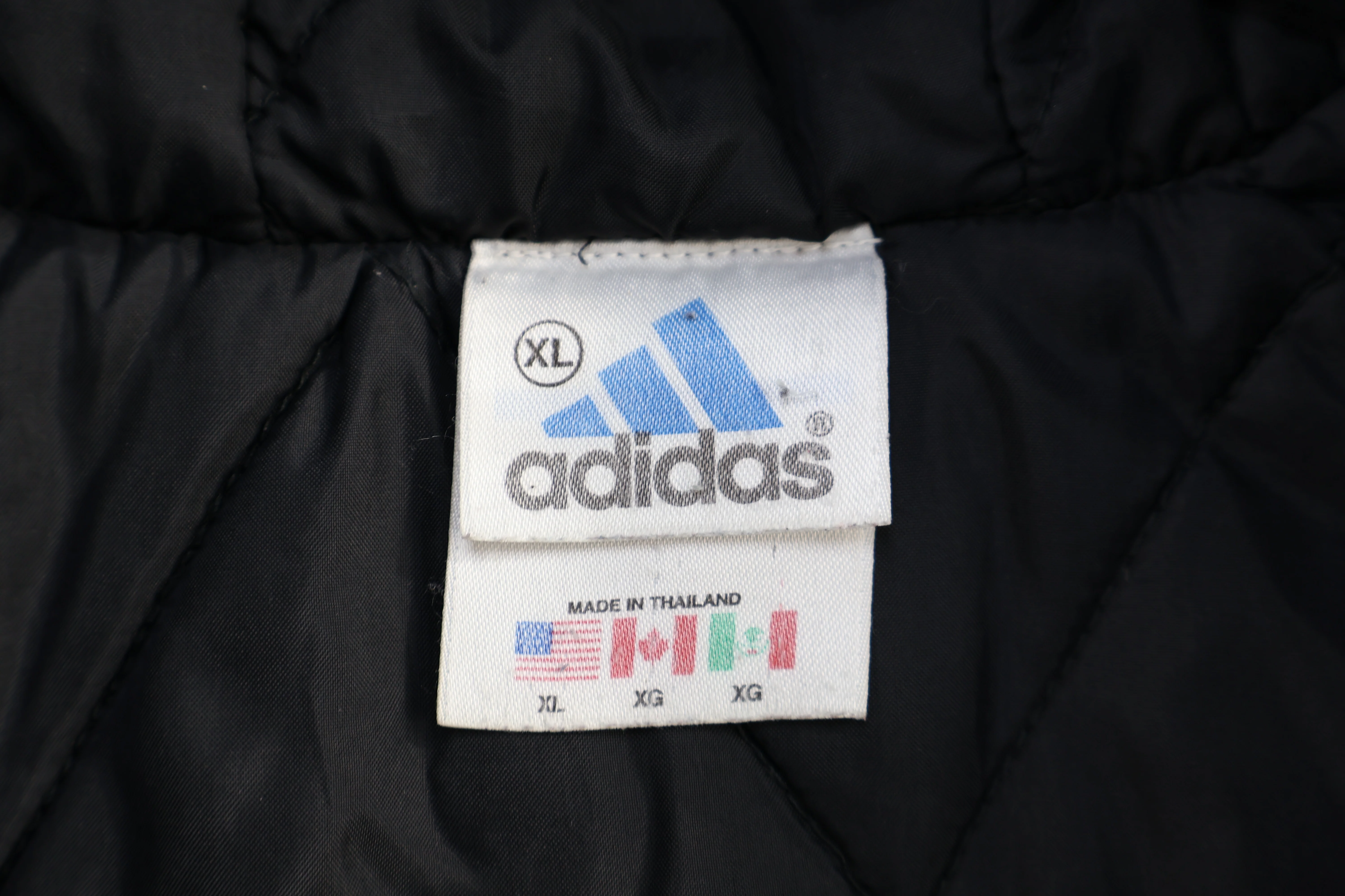 90's Adidas Embroidered Logo Black & White Full Zip Jacket - Image 4