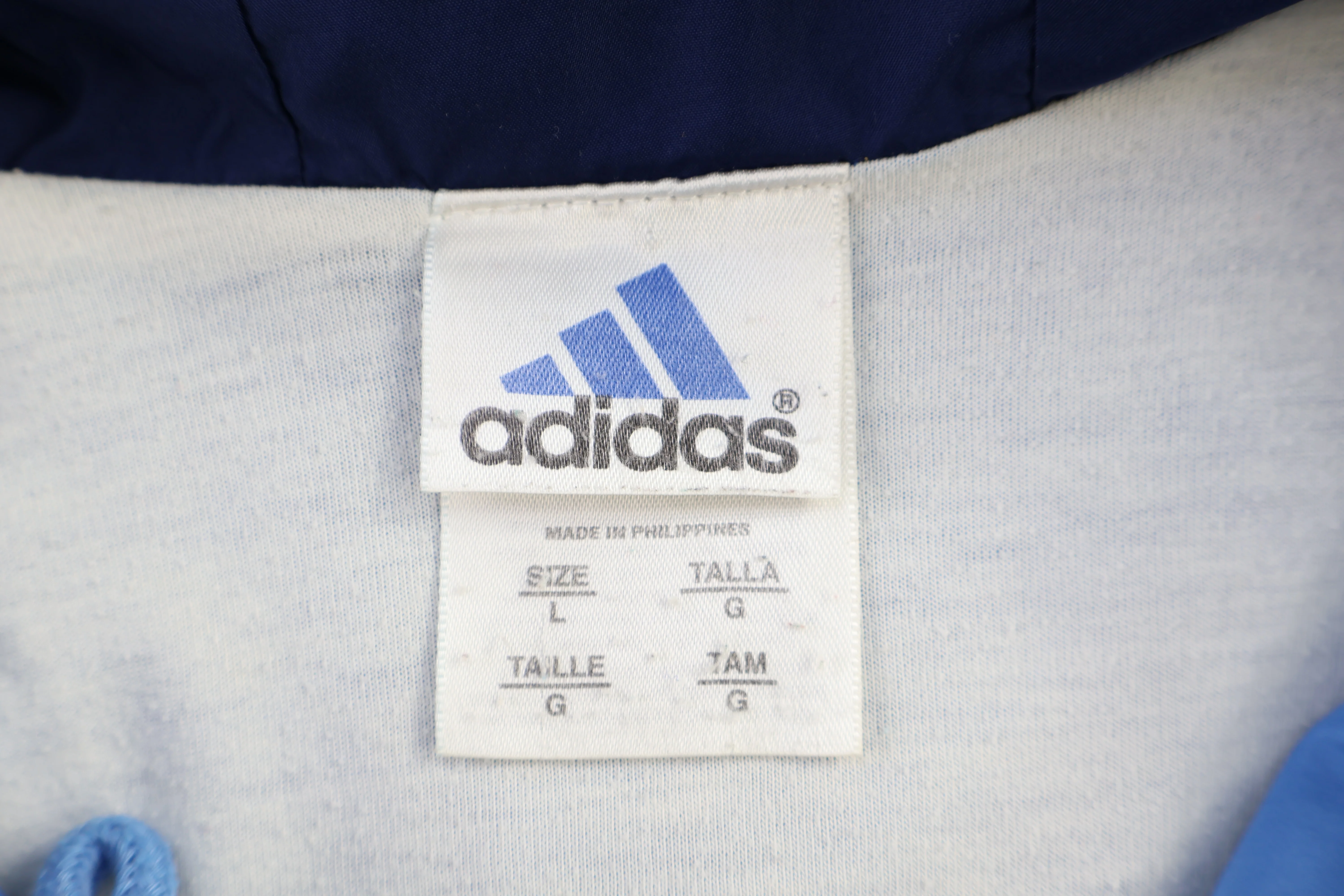 90's Adidas Embroidered Logo Blue Full Zip Jacket - Image 3