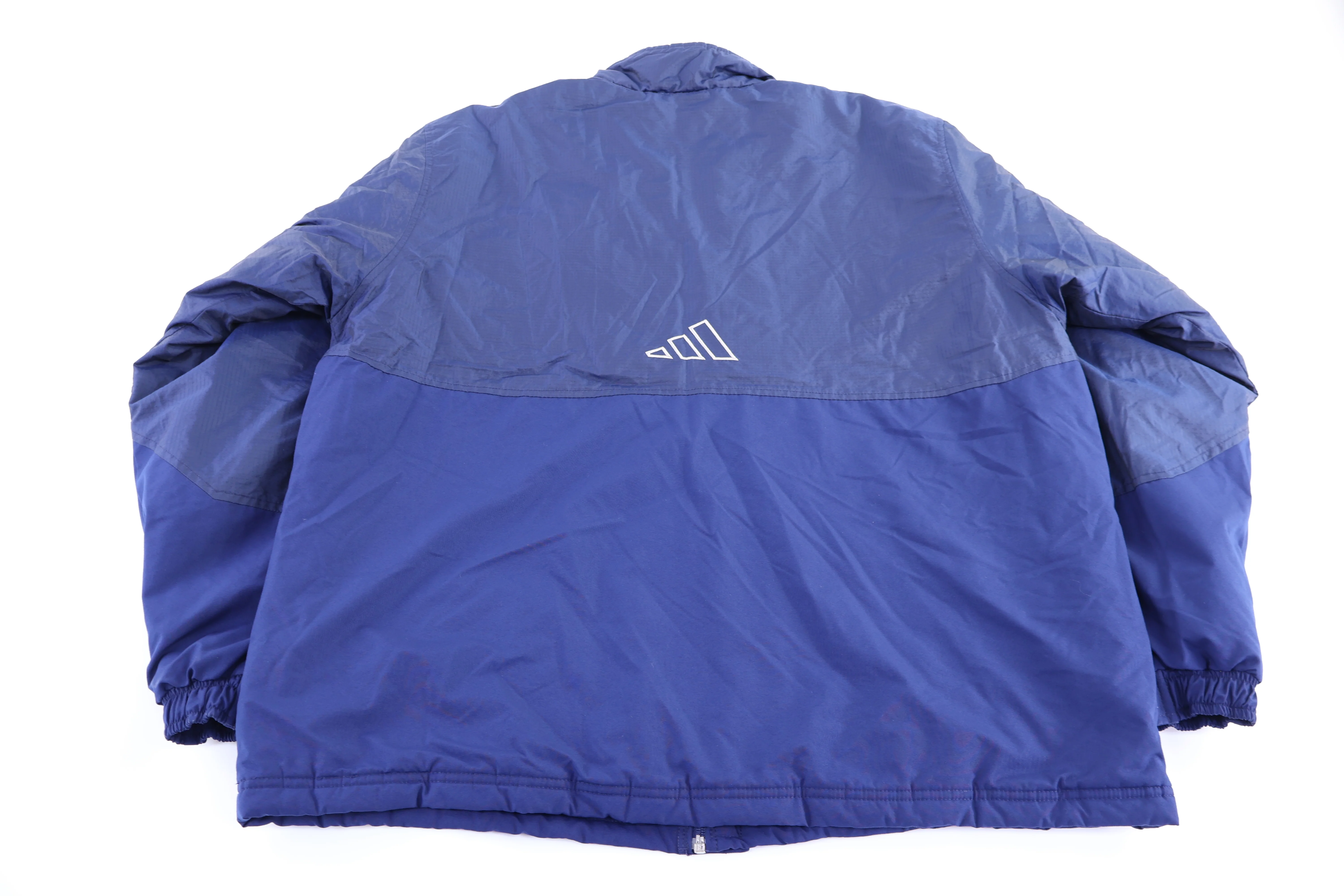 90's Adidas Embroidered Logo Blue Full Zip Jacket - Image 2