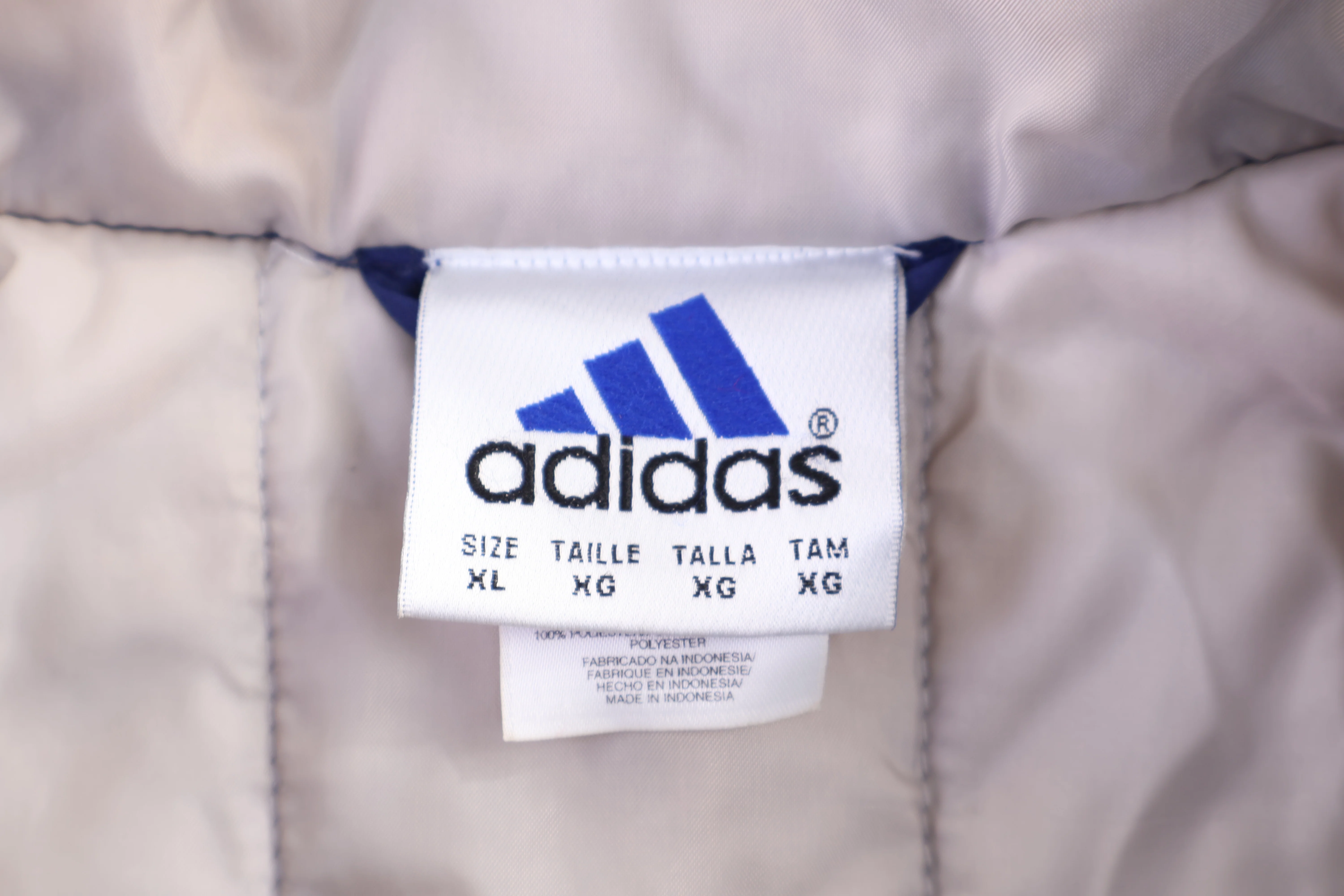 90's Adidas Embroidered Logo Blue Full Zip Jacket - Image 3