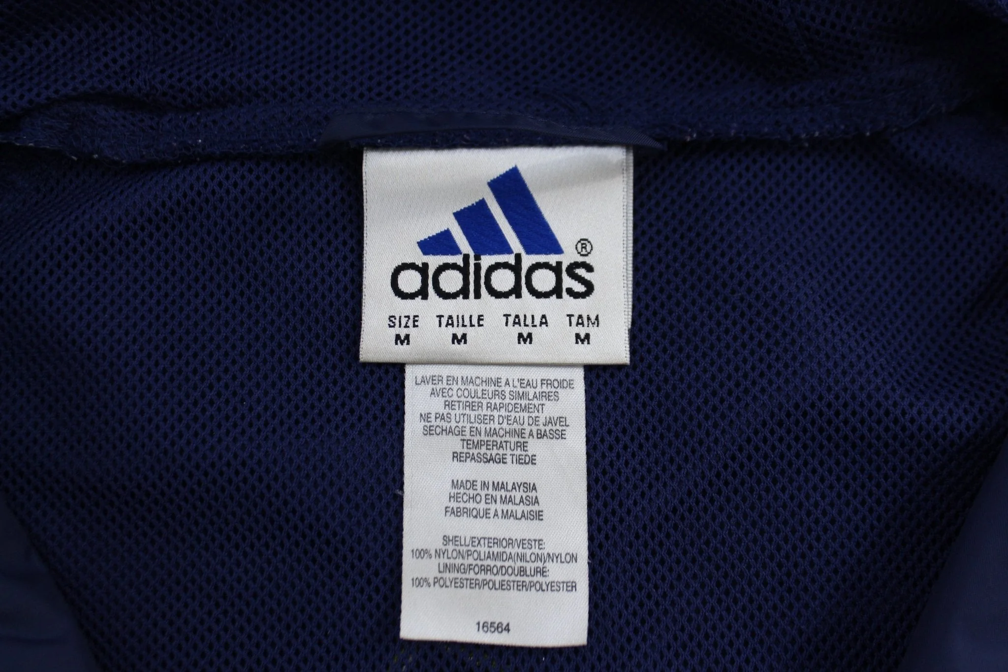 90's Adidas Embroidered Logo Blue & Green Striped Zip Up Jacket - Image 3