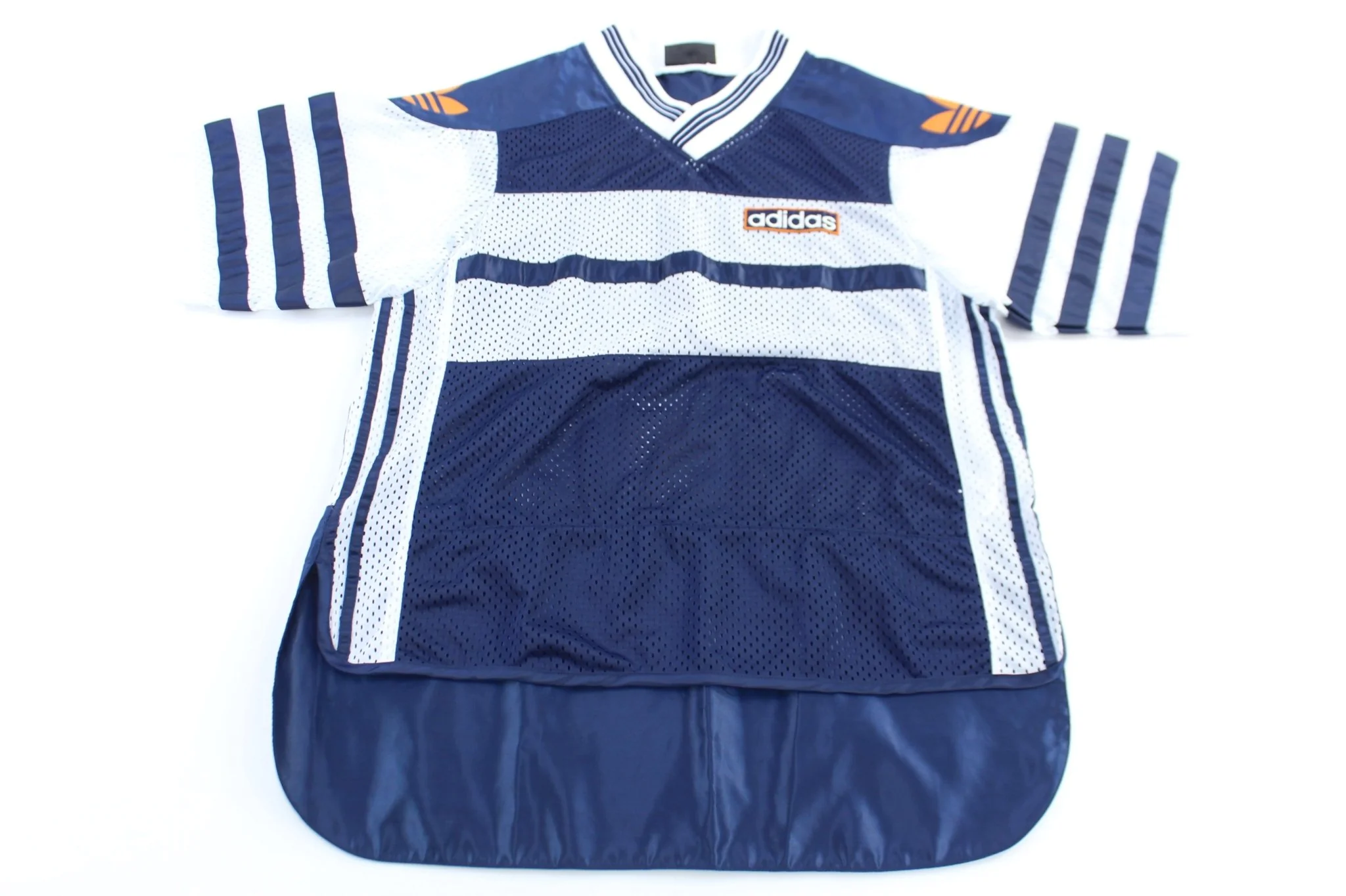 90's Adidas Embroidered Logo Blue & White Jersey