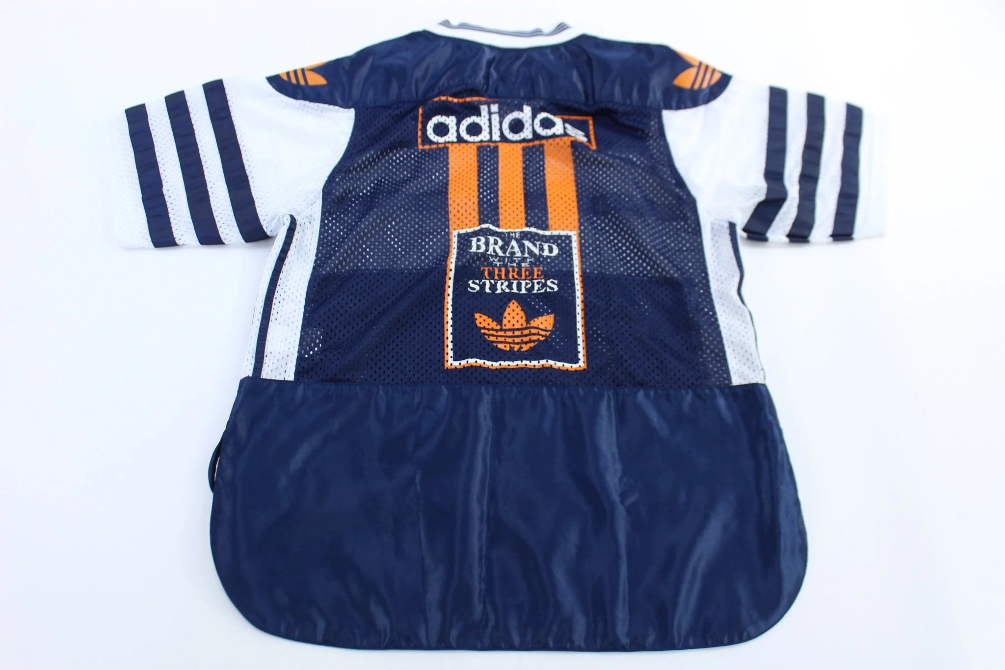 90's Adidas Embroidered Logo Blue & White Jersey - Image 2