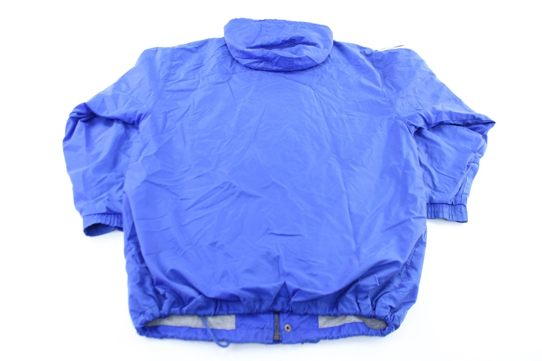 90's Adidas Embroidered Logo Blue & White Striped Jacket - Image 2