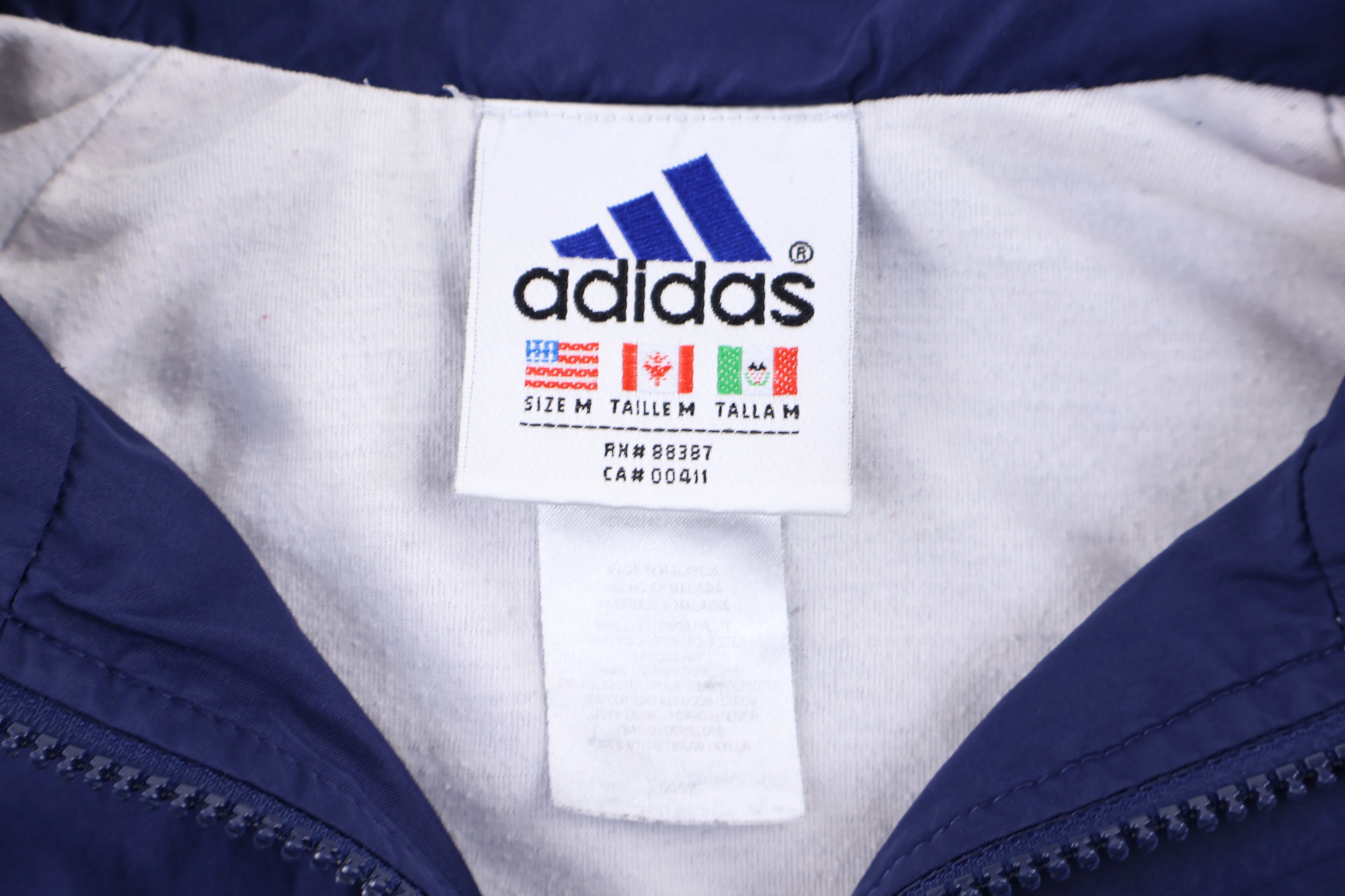 90's Adidas Embroidered Logo Full Zip Jacket - Image 3