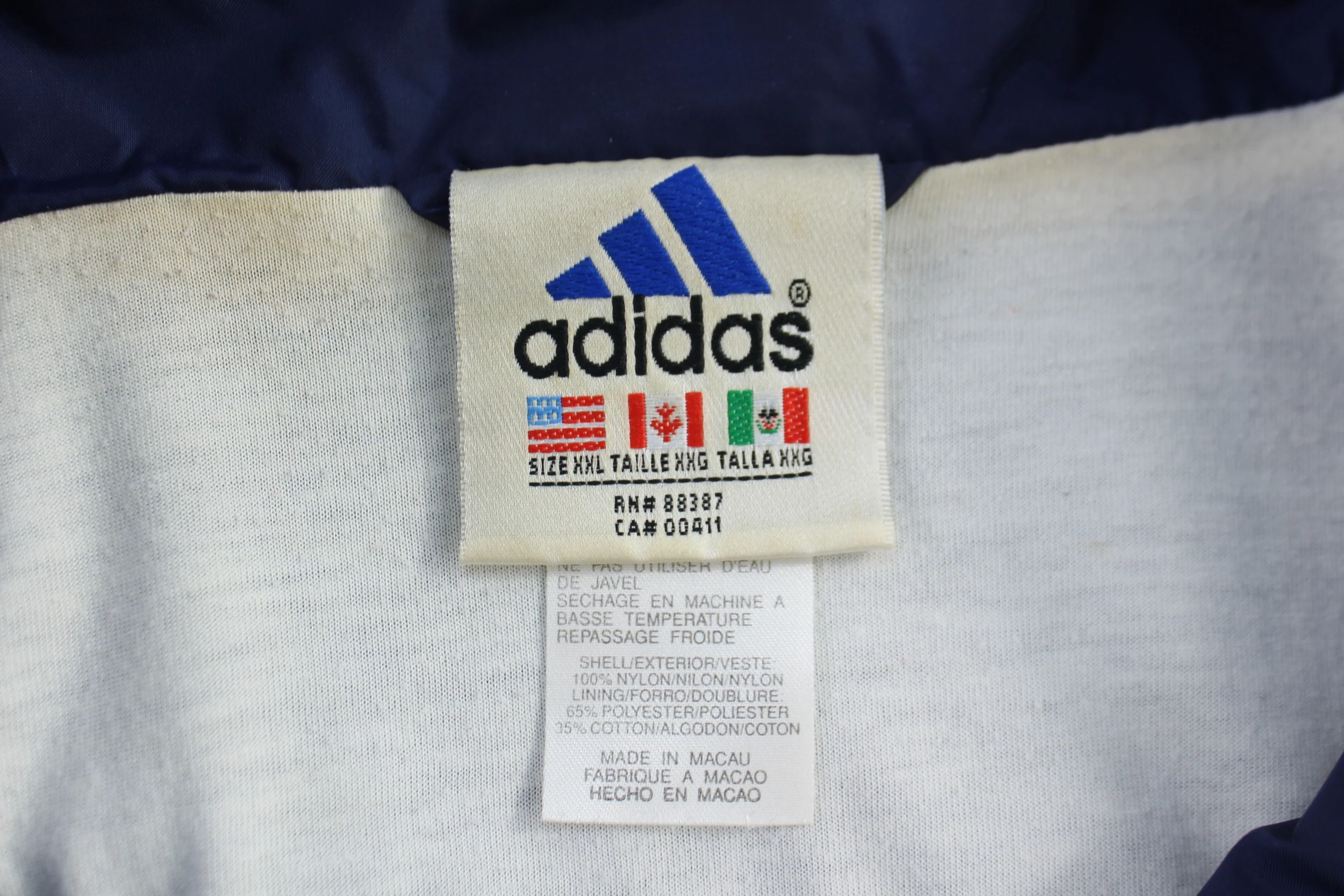 90's Adidas Embroidered Logo Full Zip Jacket - Image 3
