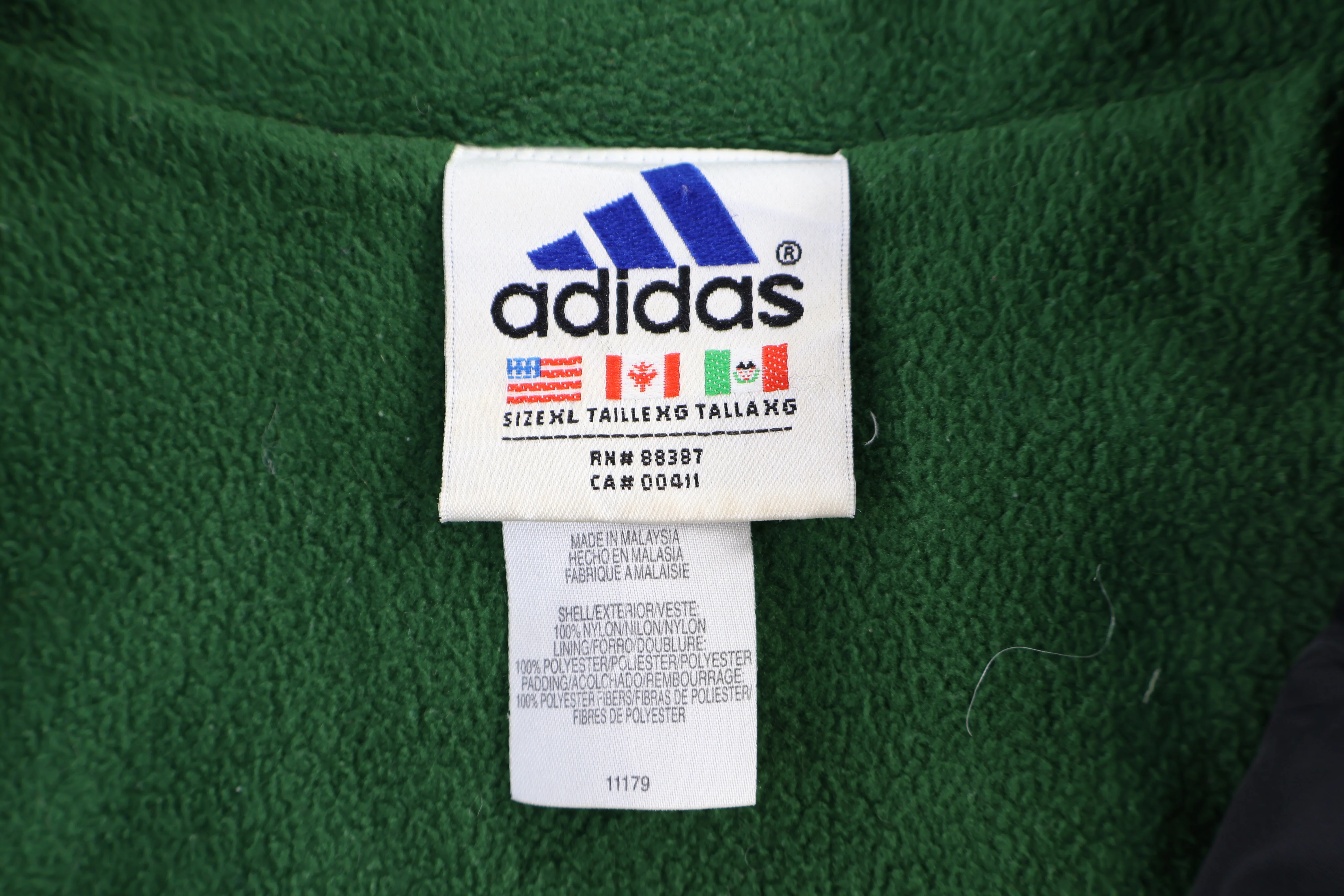 90's Adidas Embroidered Logo Full Zip Jacket - Image 3
