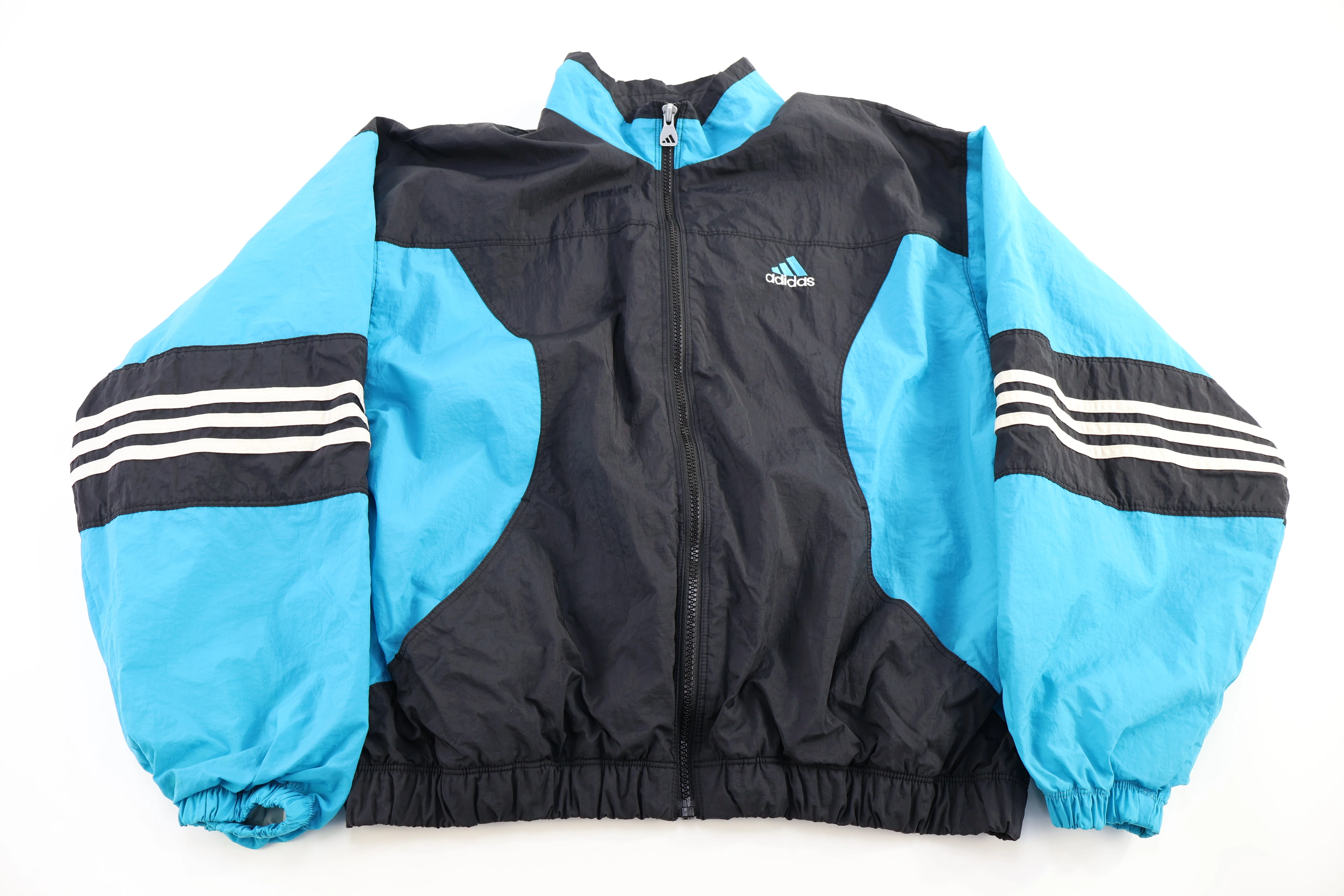 90's Adidas Embroidered Logo Full Zip Windbreaker