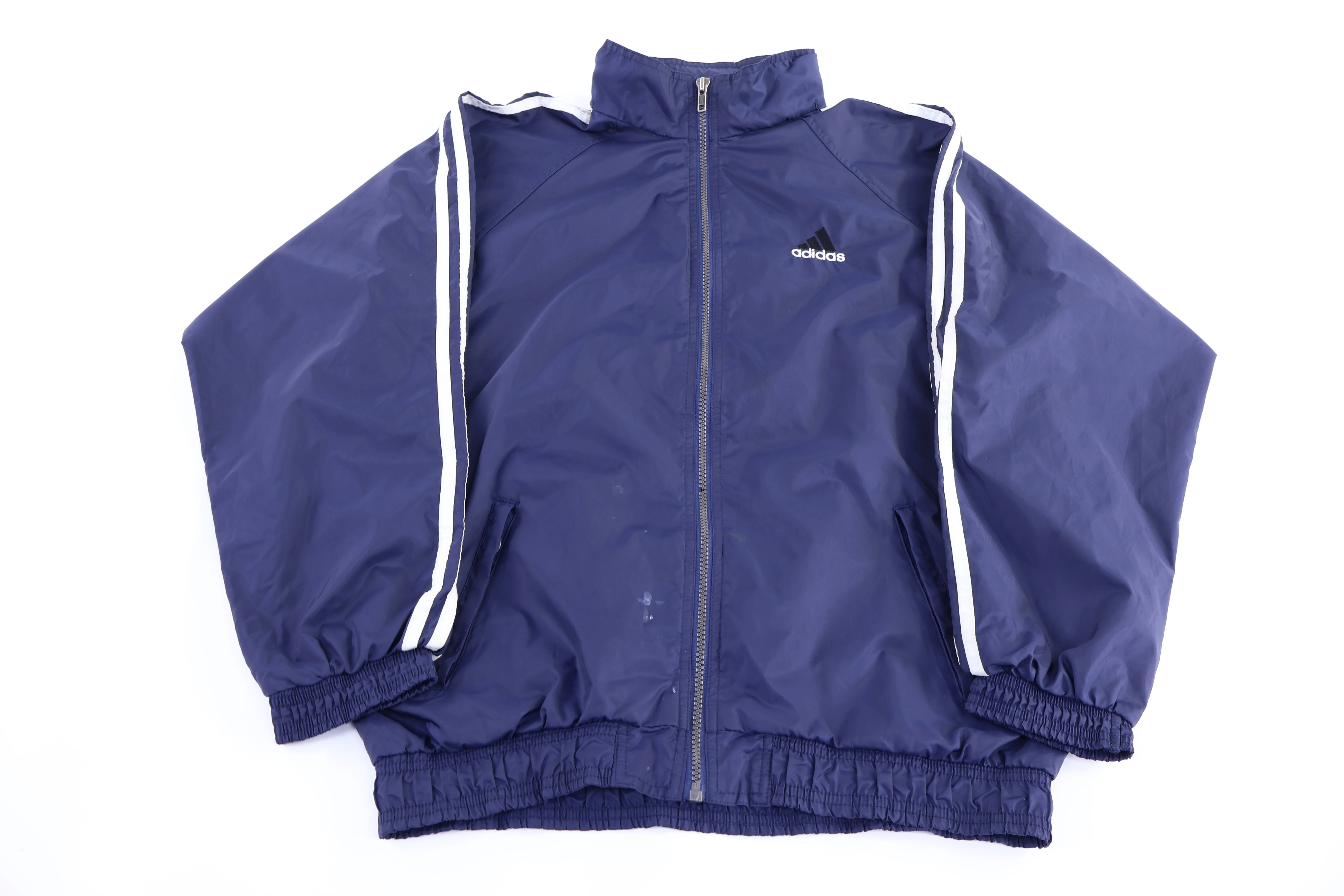90's Adidas Embroidered Logo Full Zip Windbreaker Jacket