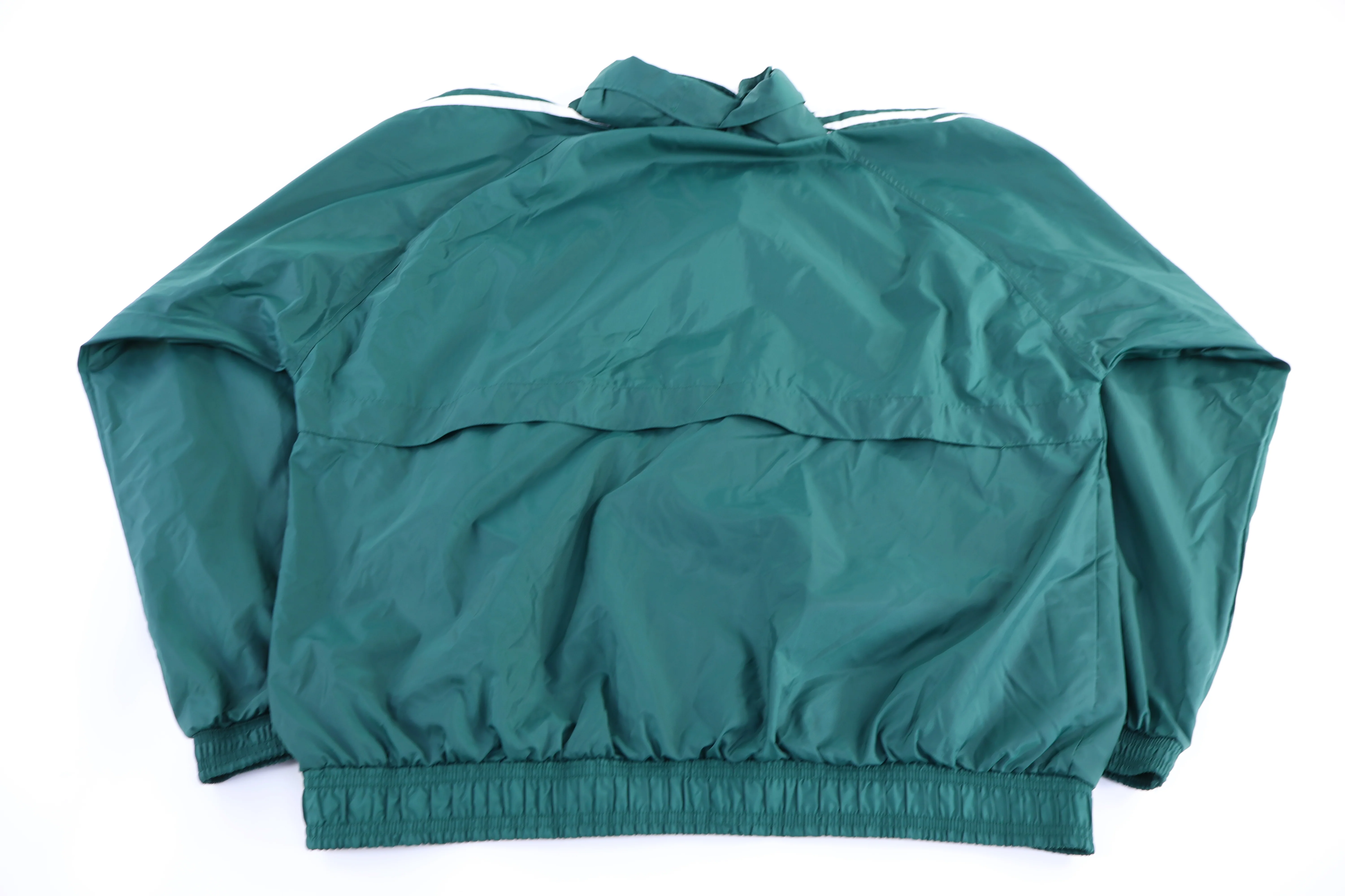 90's Adidas Embroidered Logo Green Full Zip Jacket - Image 2