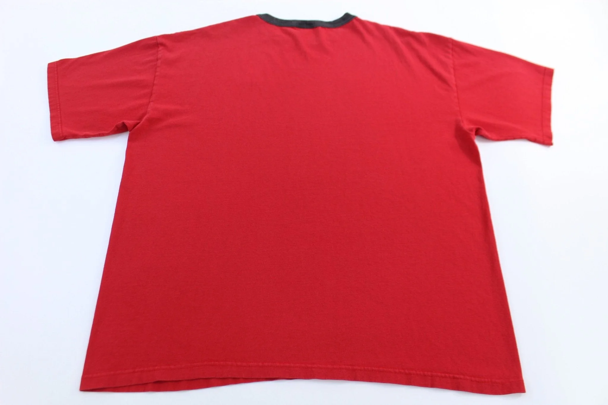 90's Adidas Logo Embroidered Red T-shirt - Image 2