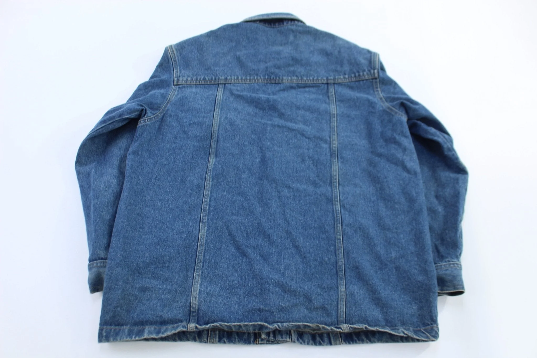 90's Bugle Boy Dark Wash Denim Jacket - Image 2
