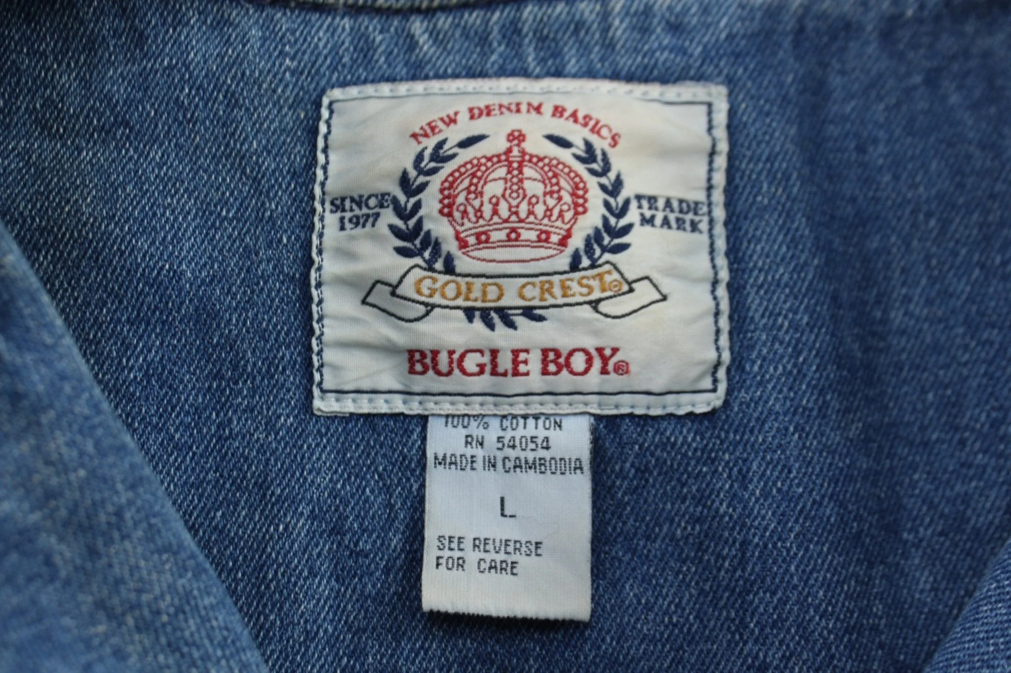 90's Bugle Boy Dark Wash Denim Jacket - Image 4