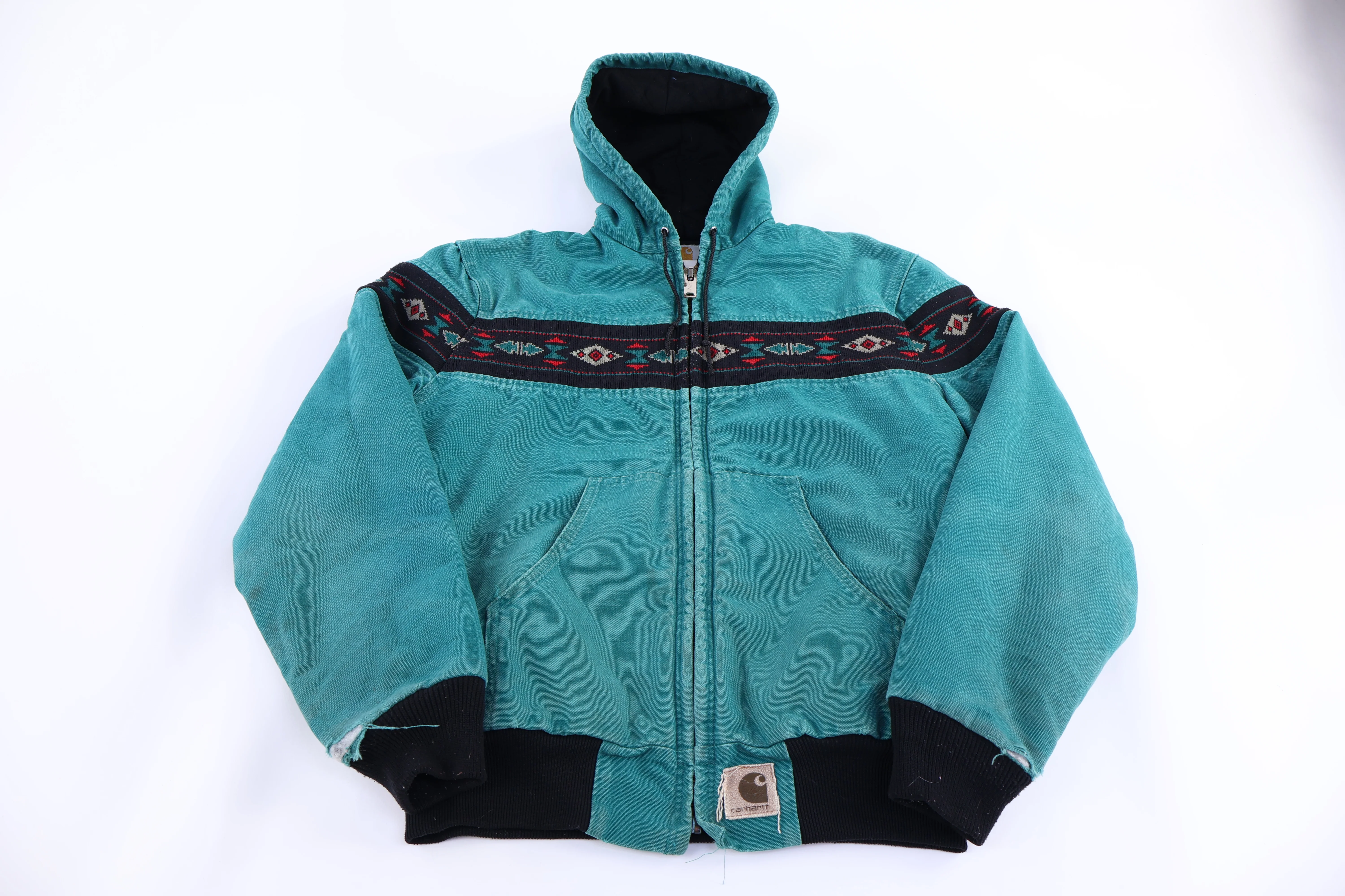 90's Carhartt Aztec Pattern Full Zip Jacket