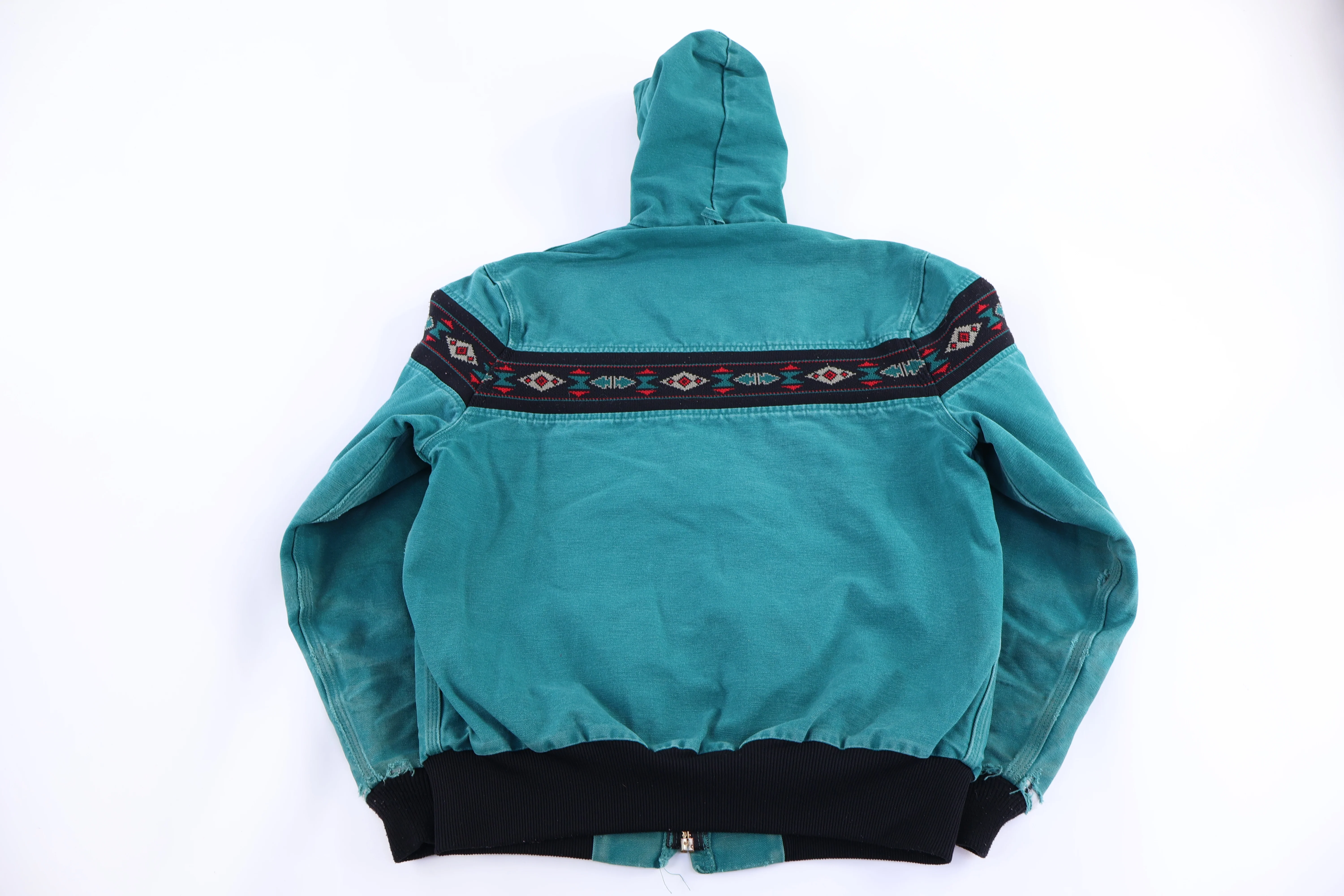 90's Carhartt Aztec Pattern Full Zip Jacket - Image 2
